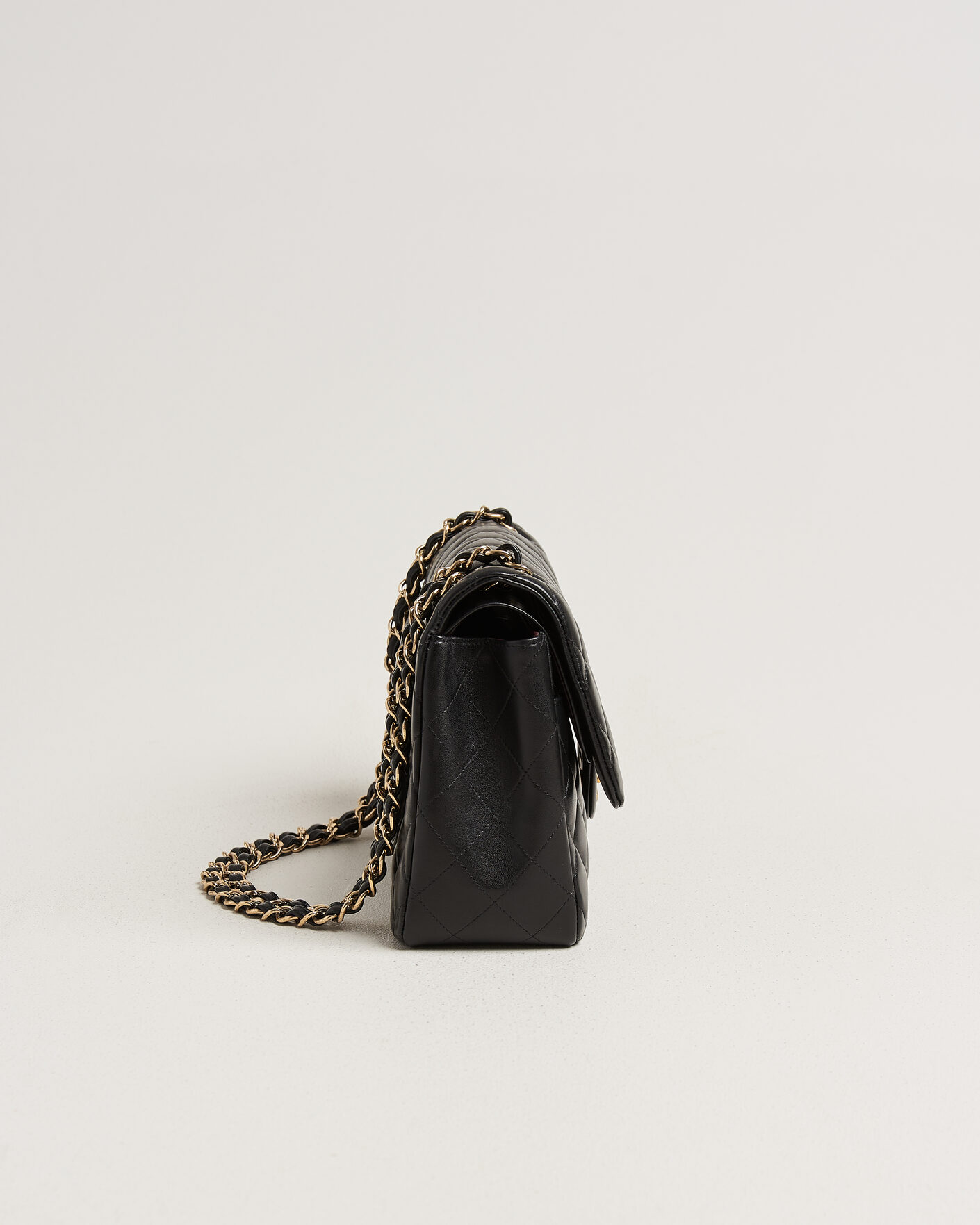 Heren | Pre-Owned & Vintage Bags | Chanel Pre-Owned | Classic Jumbo Double Flap Bag Lambskin Black