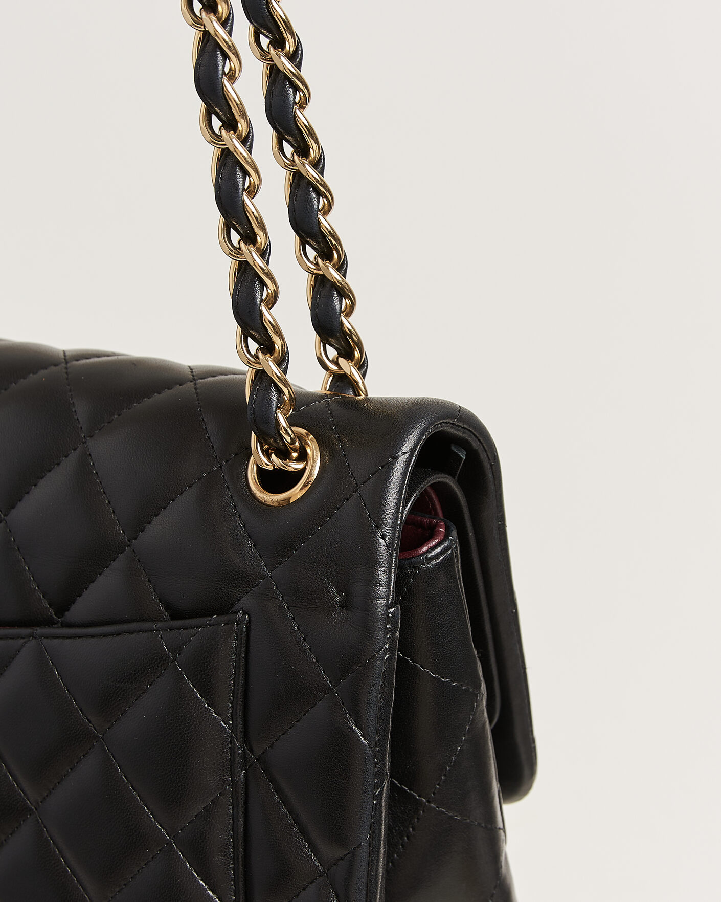 Heren | Pre-Owned & Vintage Bags | Chanel Pre-Owned | Classic Jumbo Double Flap Bag Lambskin Black