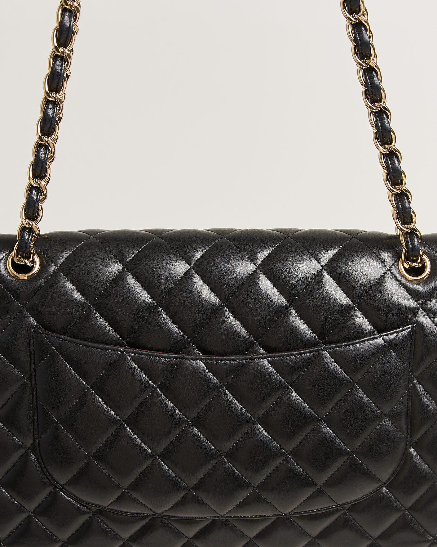 Heren | Pre-Owned & Vintage Bags | Chanel Pre-Owned | Classic Jumbo Double Flap Bag Lambskin Black