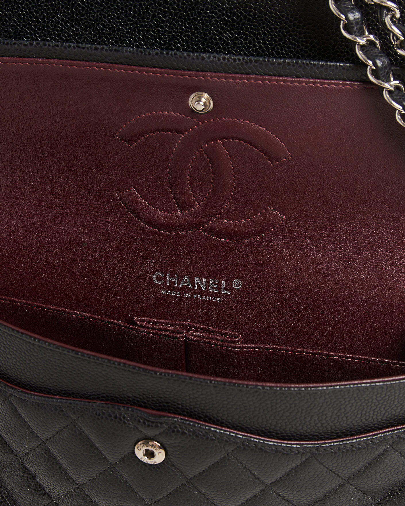Heren | Pre-Owned & Vintage Bags | Chanel Pre-Owned | Classic Medium Single Flap Bag Caviar Black