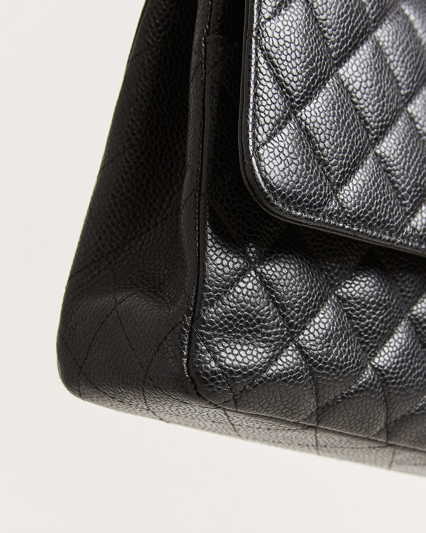 Heren | Pre-Owned & Vintage Bags | Chanel Pre-Owned | Classic Medium Single Flap Bag Caviar Black