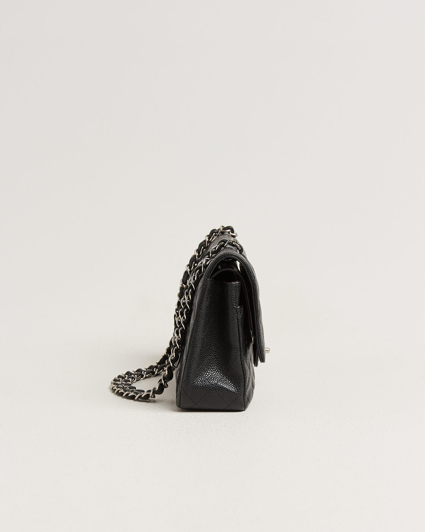 Heren | Pre-Owned & Vintage Bags | Chanel Pre-Owned | Classic Medium Single Flap Bag Caviar Black