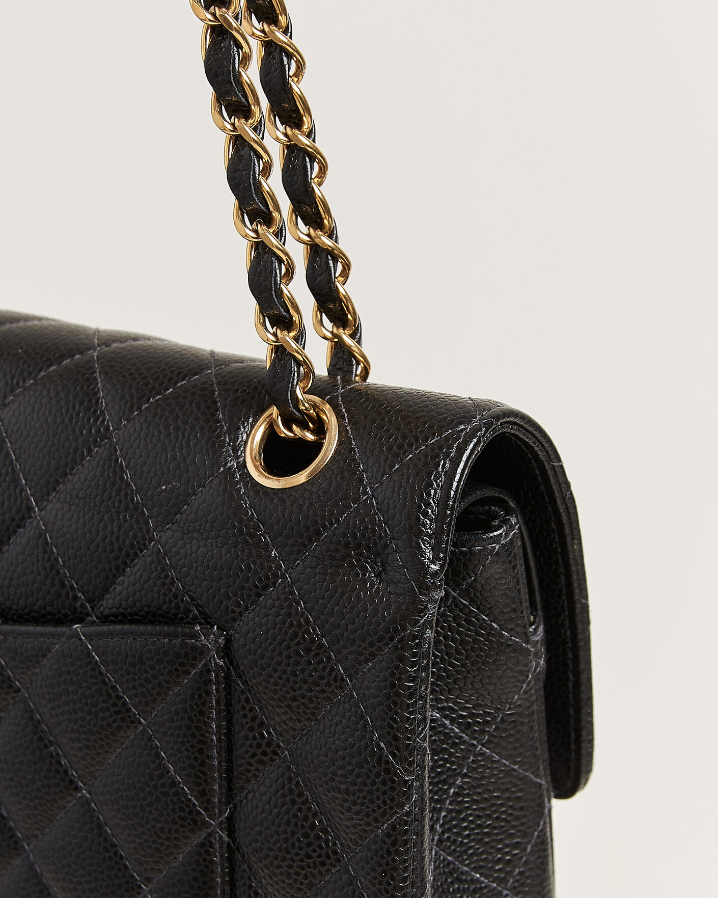 Heren | Pre-Owned & Vintage Bags | Chanel Pre-Owned | Classic Medium Double Flap Bag Caviar Black