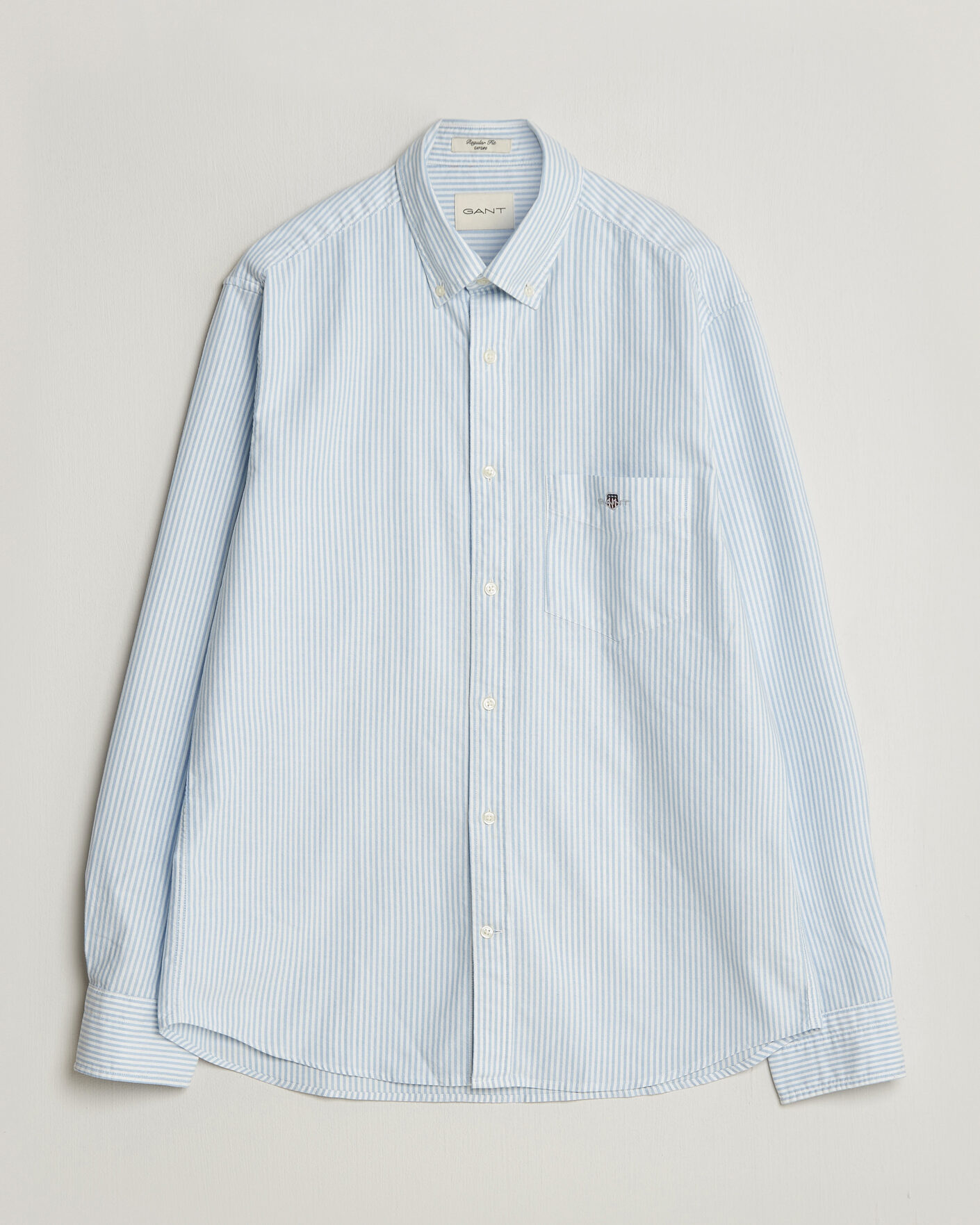 Homme | Chemises | Gant | Regular Fit Striped Oxford Shirt College Blue