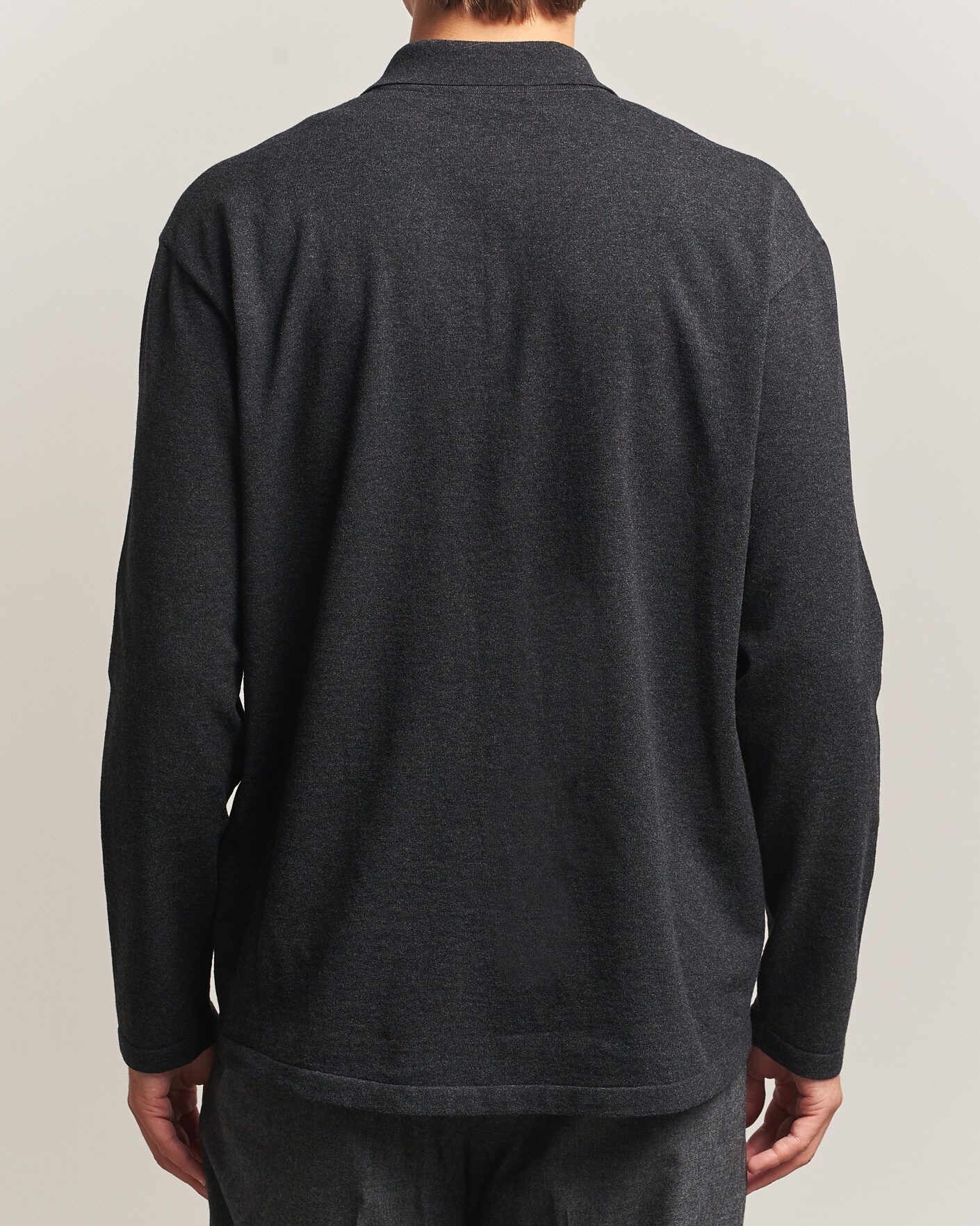 Homme | Pulls Et Tricots | Auralee | High Twist Wool Knit Shirt Cardigan Charcoal