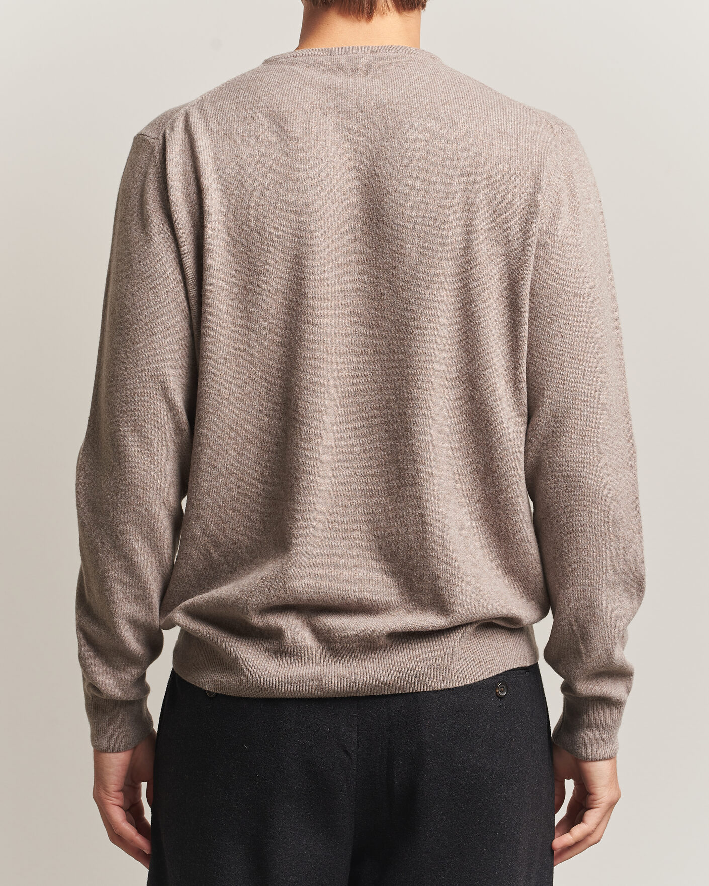 Heren | Truien | Morgano | Wool/Cashmere Crewneck Walnut