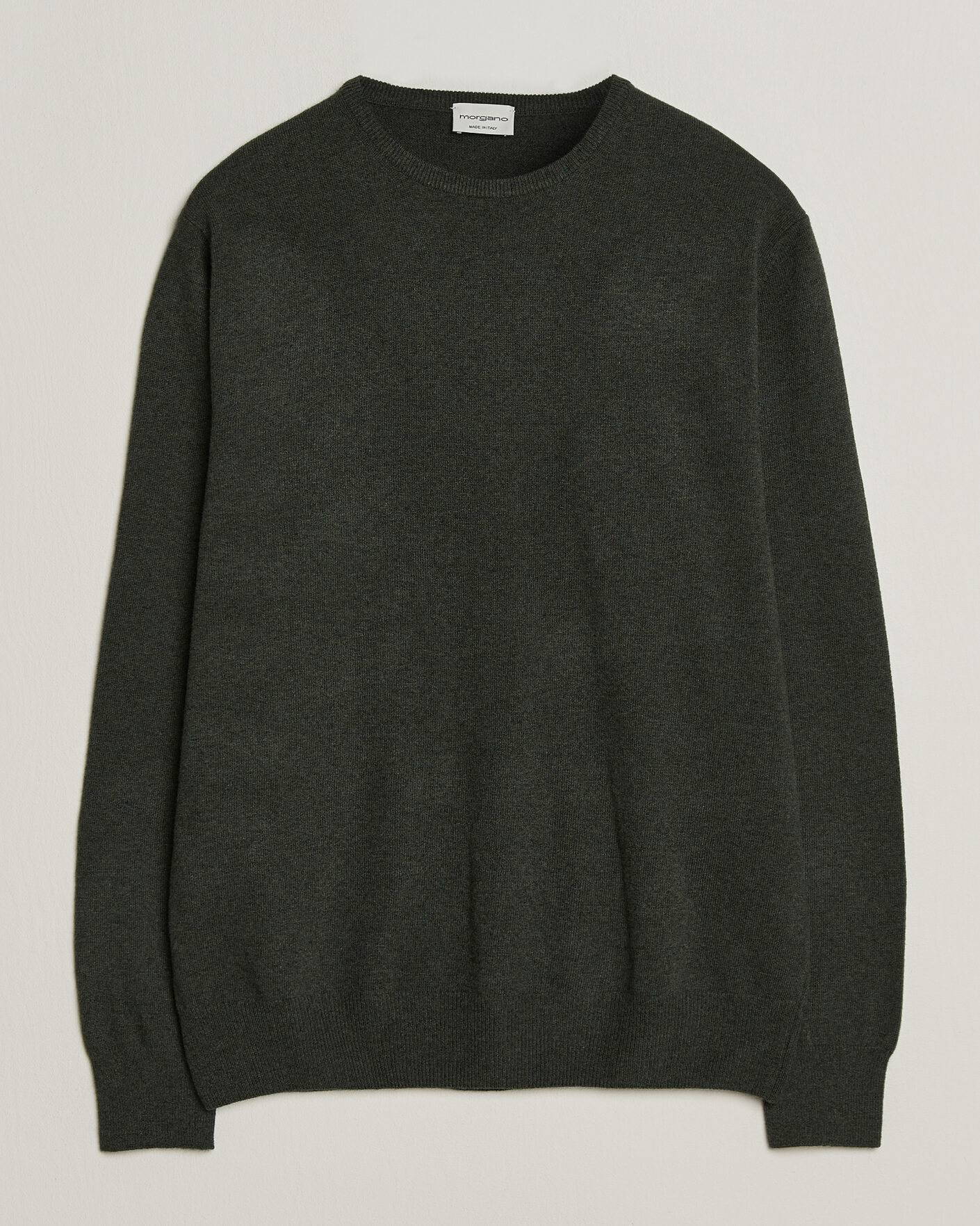 Heren | Truien | Morgano | Wool/Cashmere Crewneck Dark Green
