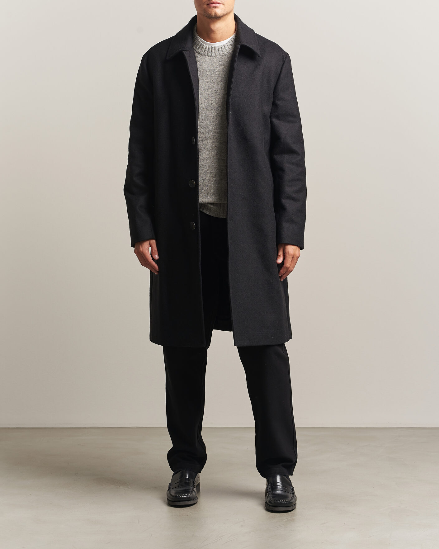 Heren | Jassen | A Day's March | Shamrock Wool Car Coat Black