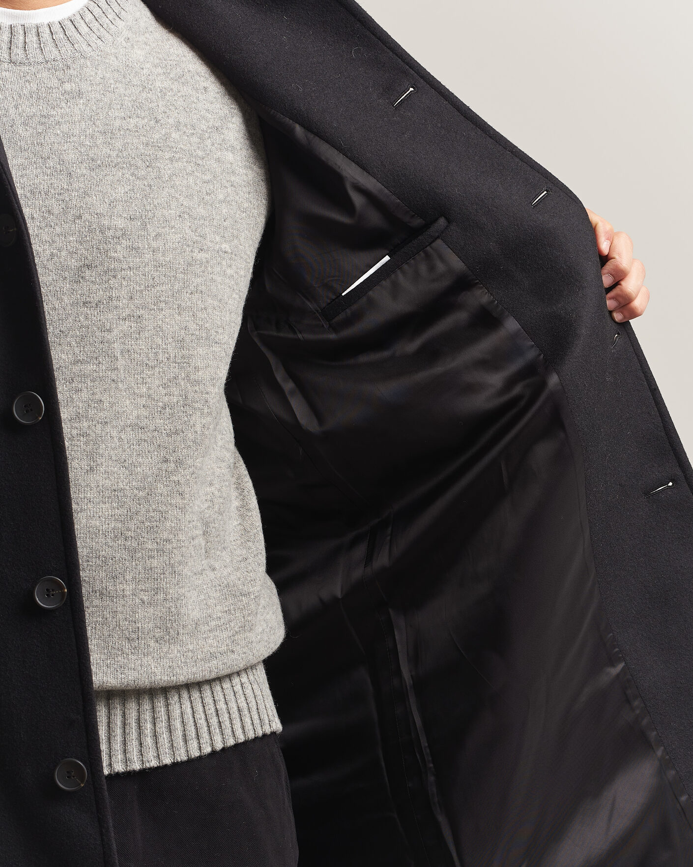 Heren | Jassen | A Day's March | Shamrock Wool Car Coat Black