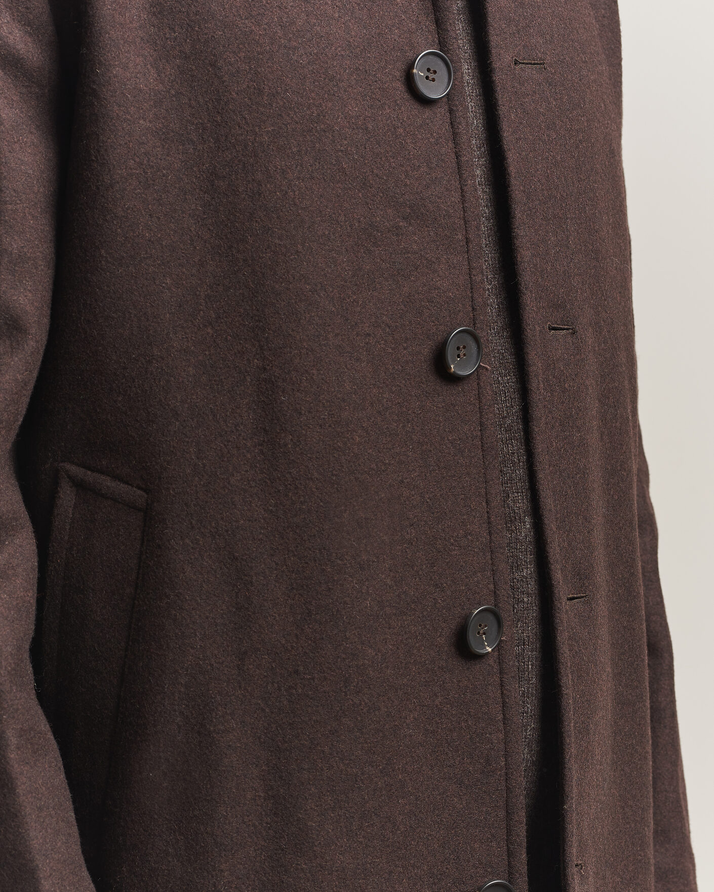 Homme | Manteaux Et Vestes | A Day's March | Shamrock Wool Car Coat Dark Brown