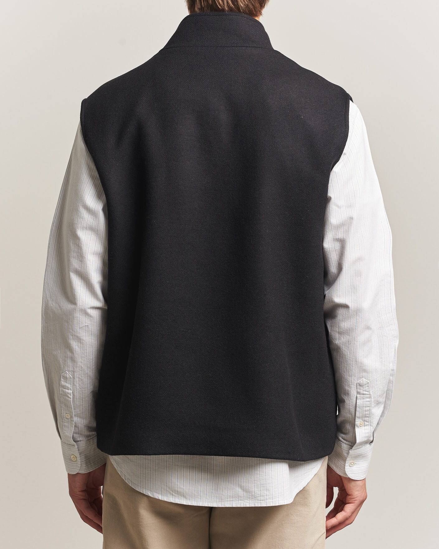 Heren | Gilets | A Day's March | Canora Lined Wool Vest Black