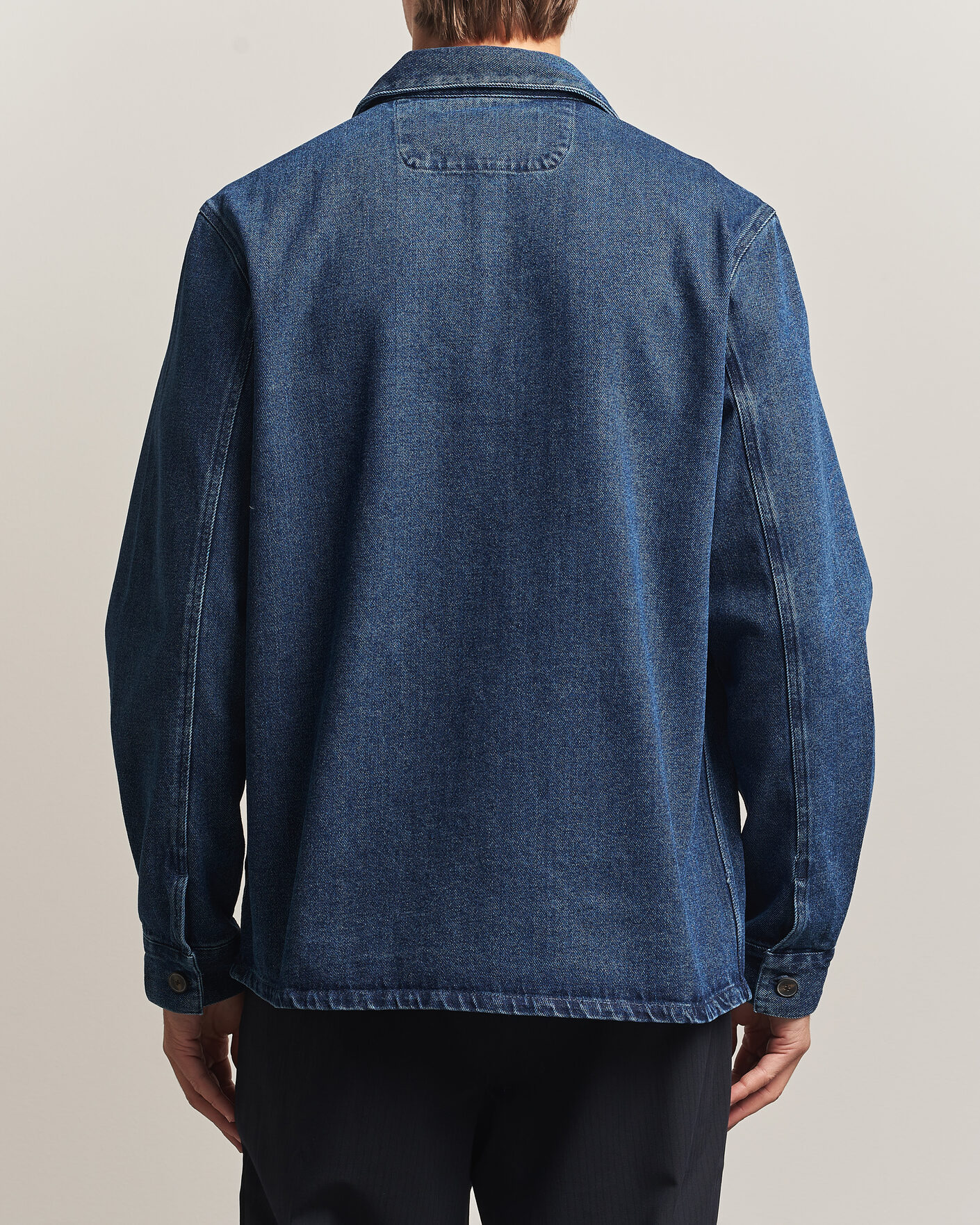 Heren | Overhemden | A Day's March | Algot Denim Overshirt Dark Blue Wash