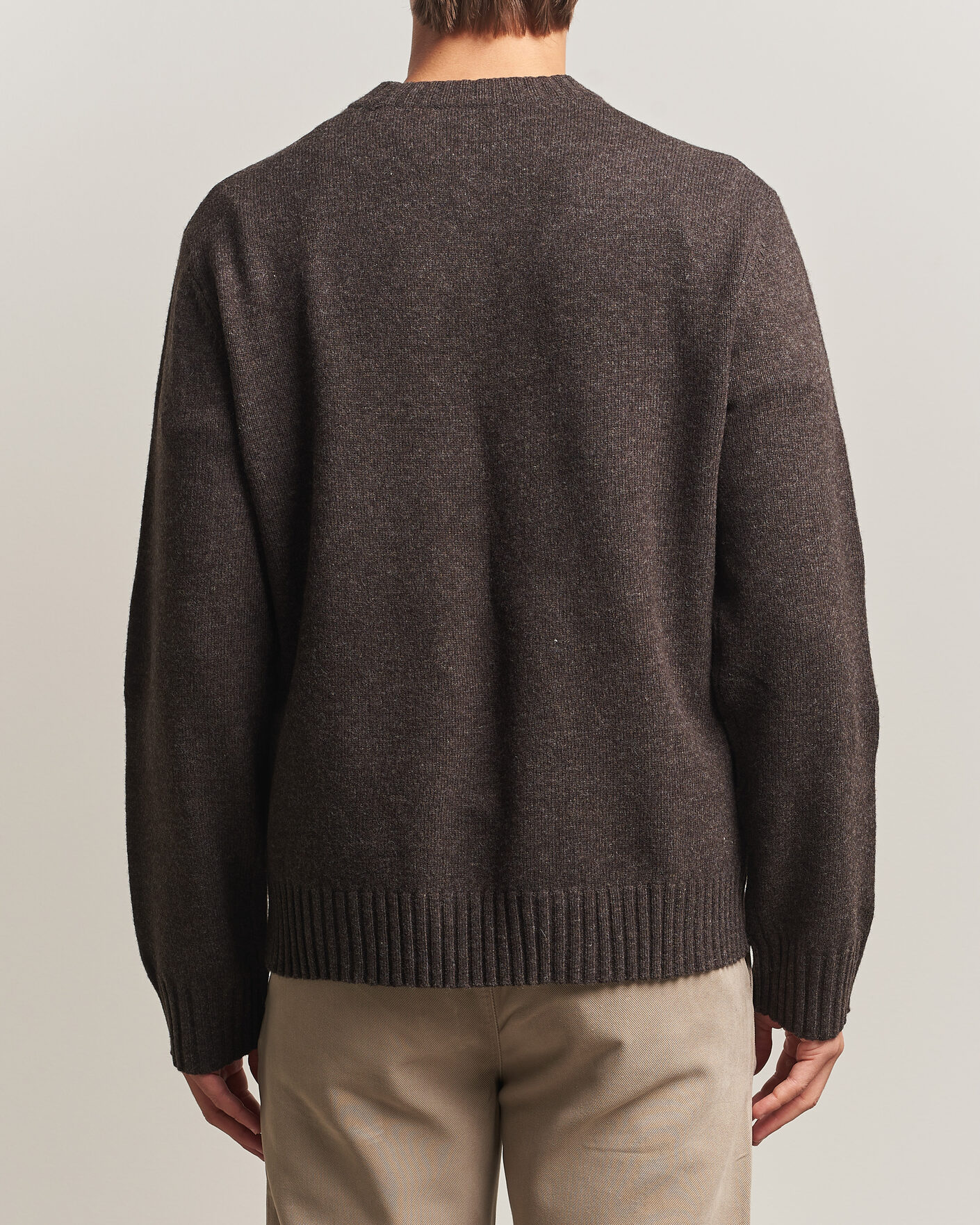 Heren | Truien | A Day's March | Marlow Lambswool Sweater Dark Brown