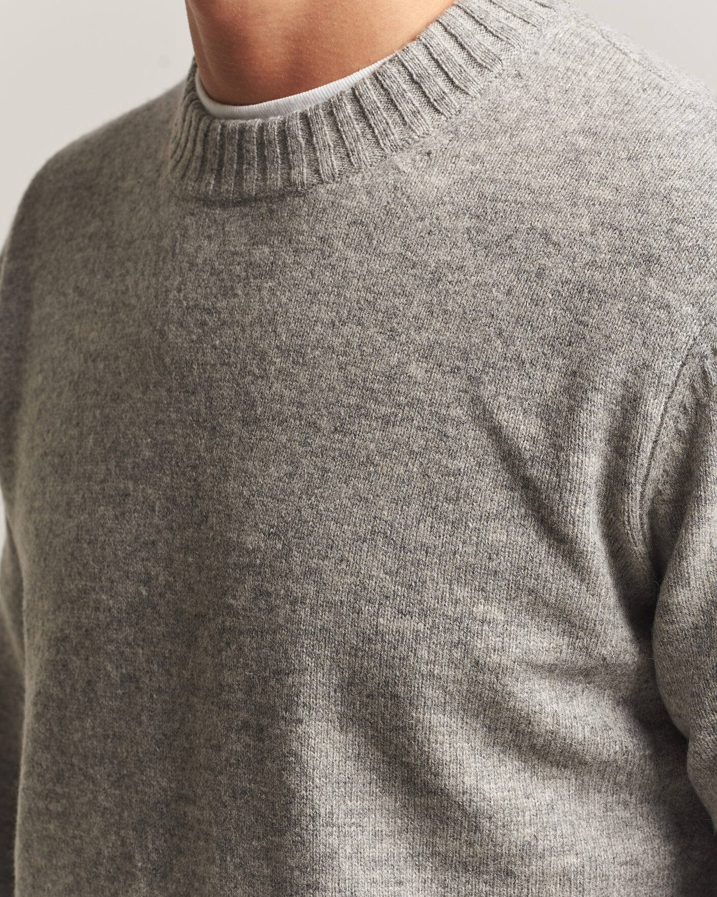 Homme | Pulls Et Tricots | A Day's March | Marlow Lambswool Sweater Grey Melange