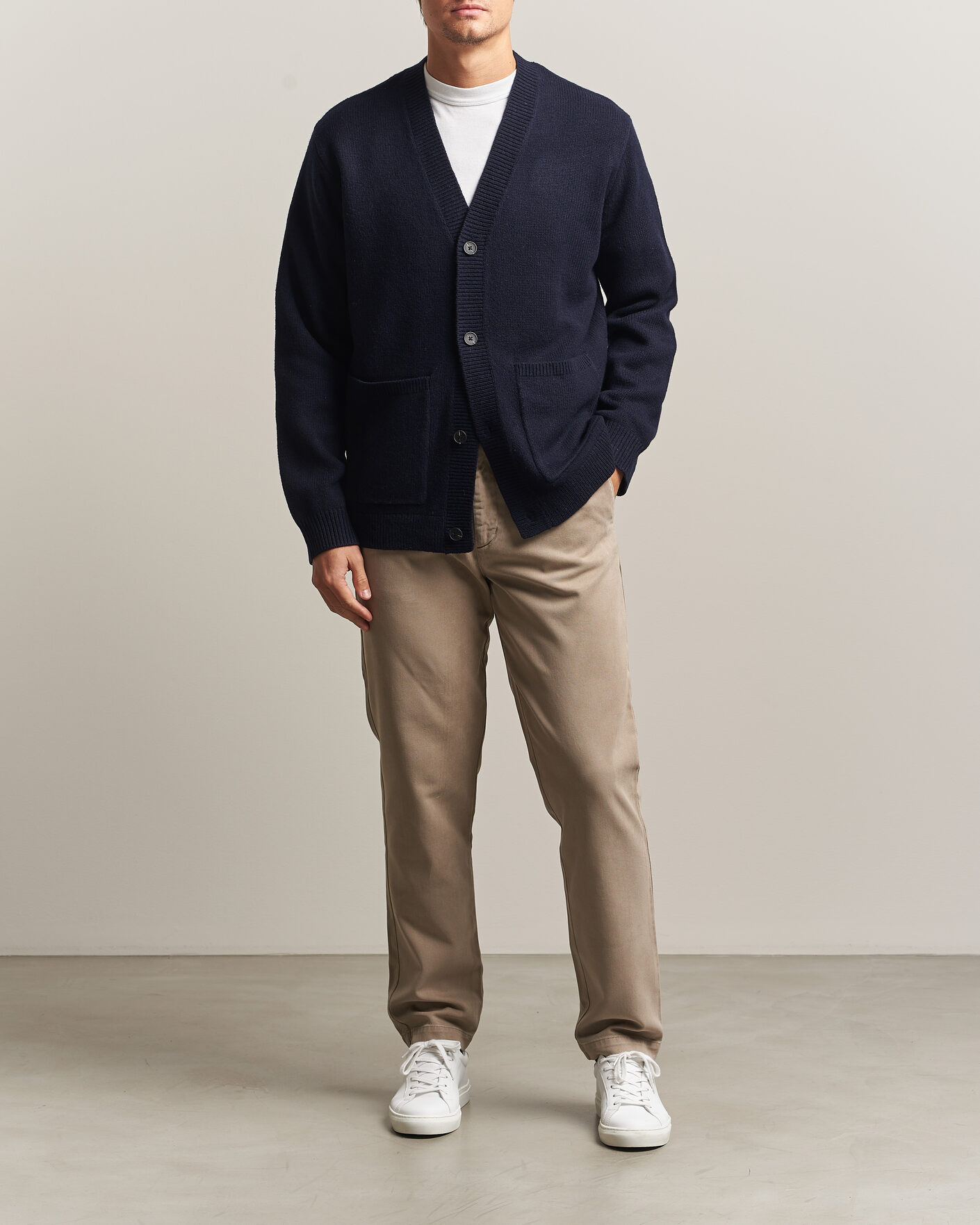 Homme | Pulls Et Tricots | A Day's March | Jarrow Lambswool Cardigan Navy