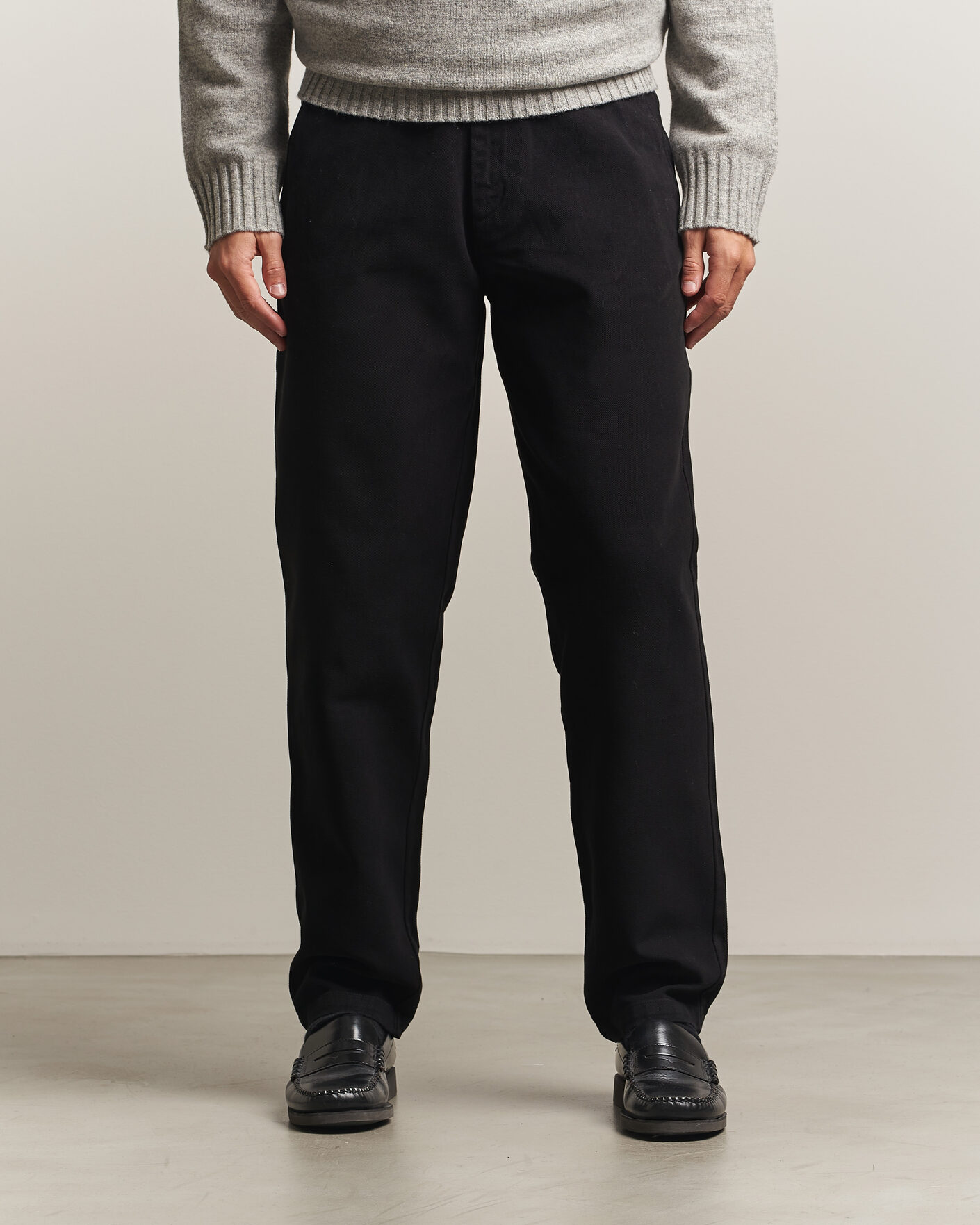 Homme | Pantalons | A Day's March | Miller Cotton/Lyocell Trousers Black
