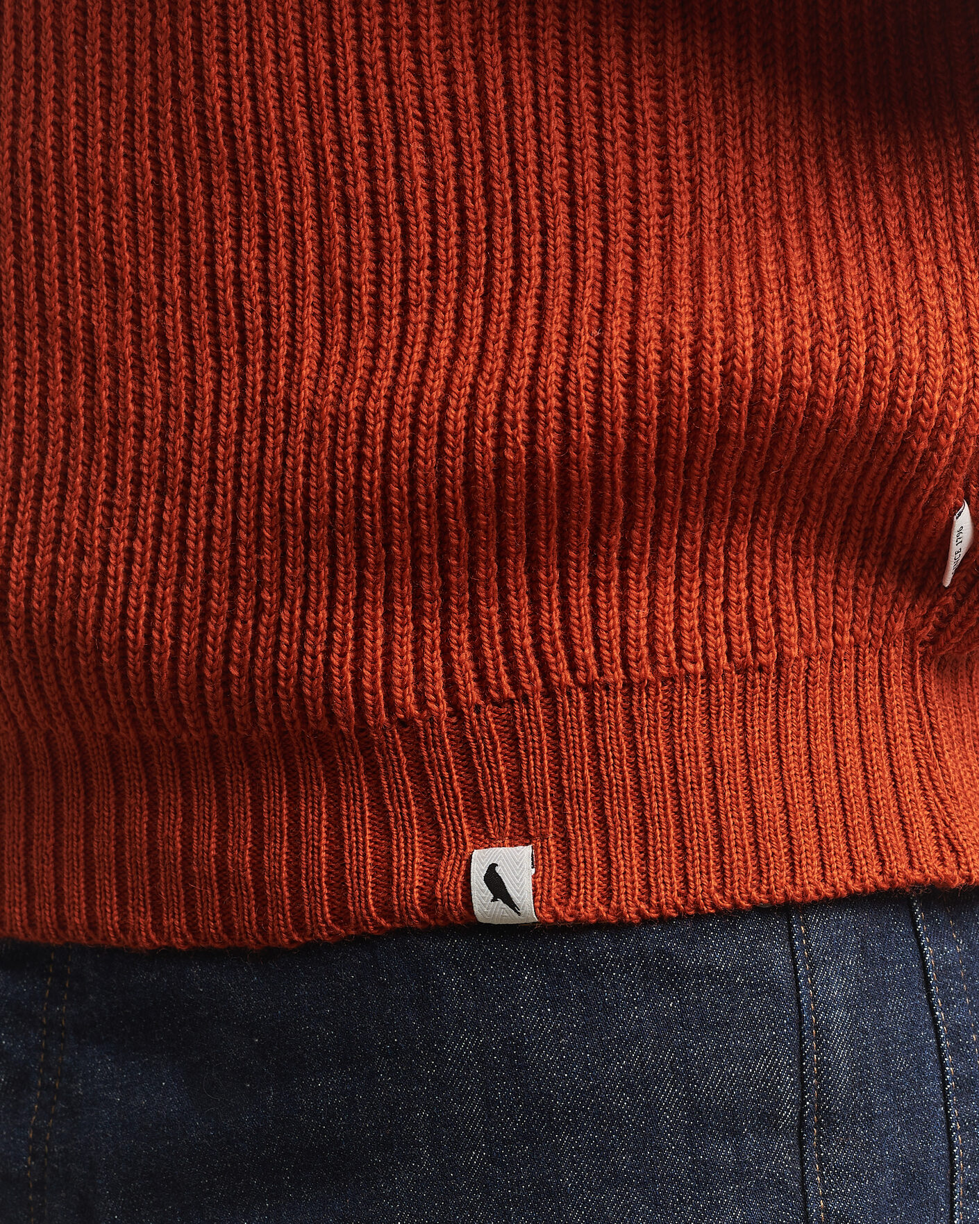Heren | Truien | Peregrine | Ford Knitted Wool Jumper Orange