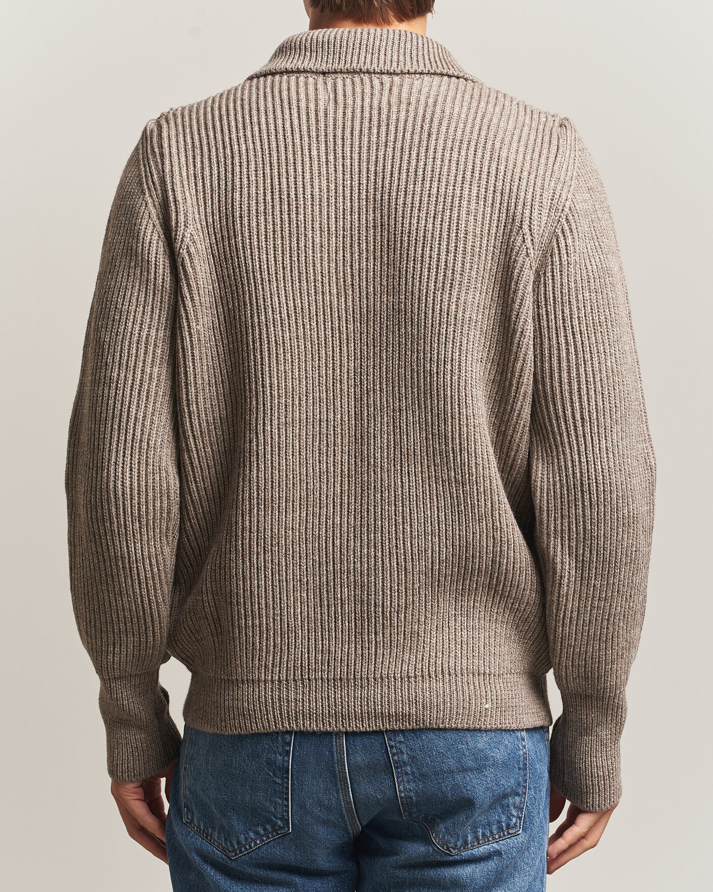Homme | Pulls Et Tricots | Peregrine | Fisherman Merino Zip Cardigan Light Brown