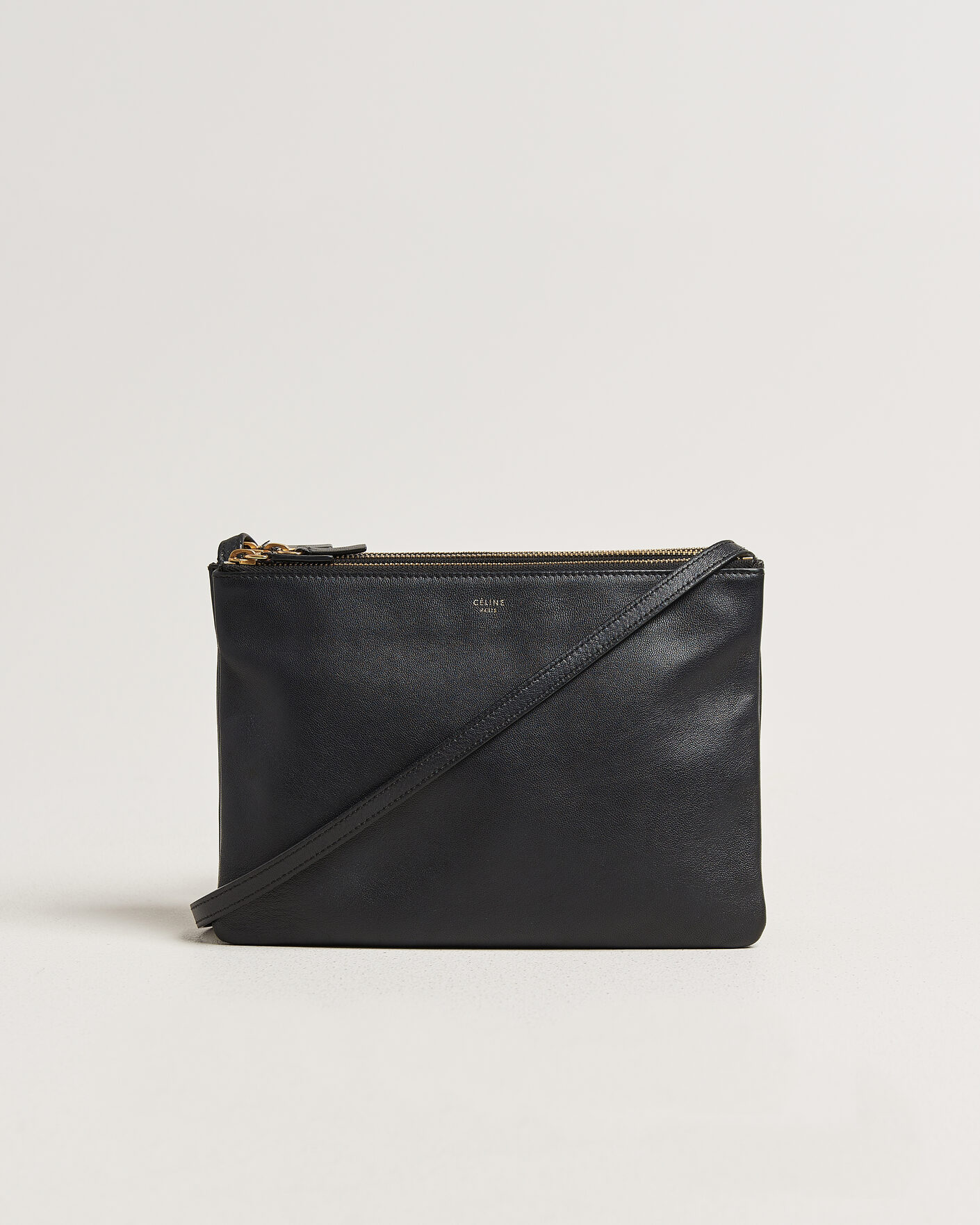 Homme | Pre-Owned & Vintage Bags | Celine Pre-Owned | Trio Bag Medium Leather Black