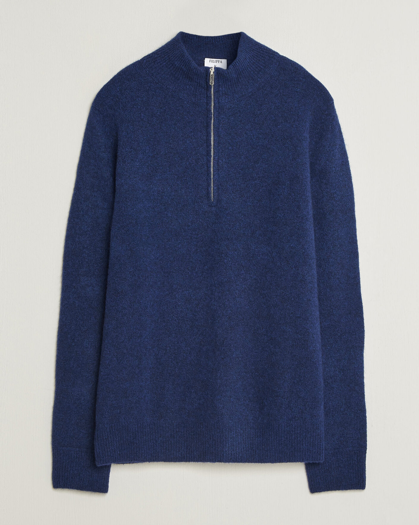 Heren | Truien | Filippa K | Andrew Yak Knitted Half Zip Deep Blue