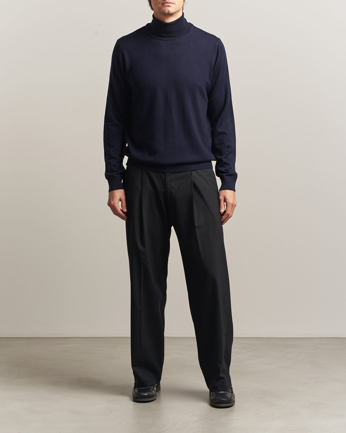 Heren | Truien | Filippa K | Merino Knitted Turtleneck Navy