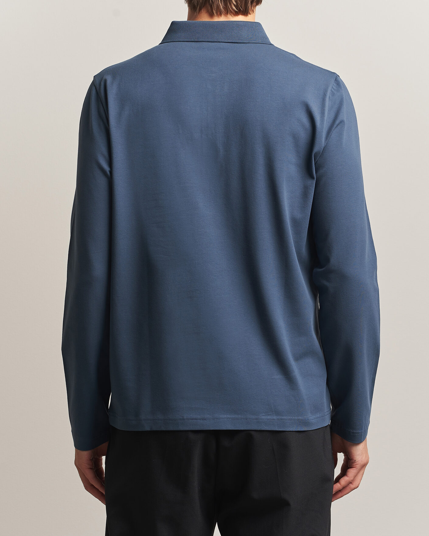 Homme | Polos | Filippa K | Luke Lycra Polo Shirt Stone Blue