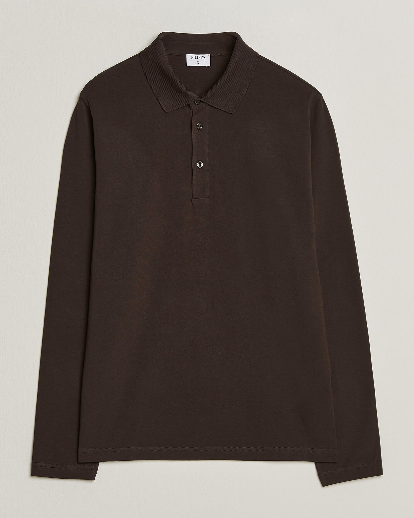 Homme | Polos | Filippa K | Luke Lycra Polo Shirt Dark Chocolate