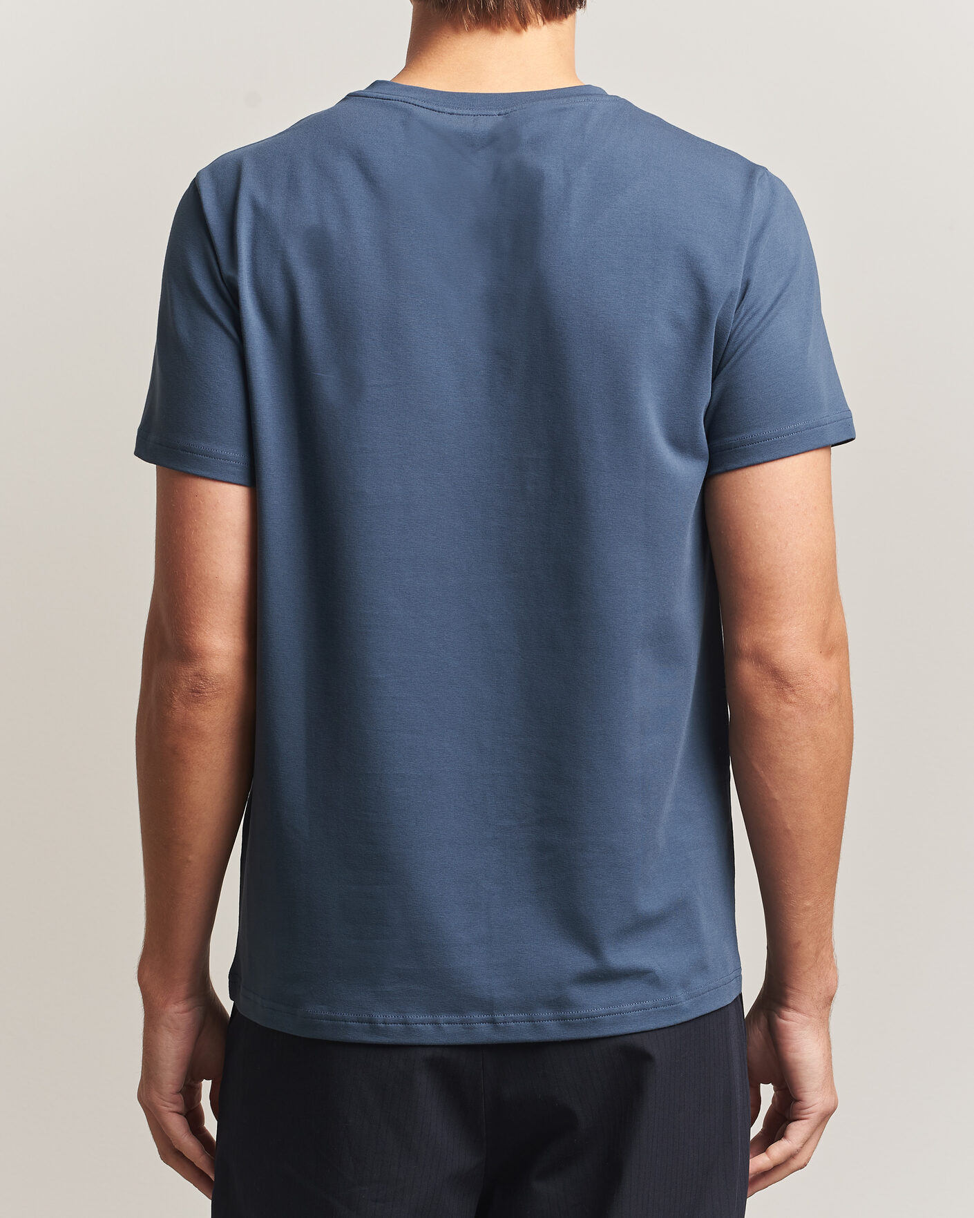 Homme | T-shirts | Filippa K | Soft Lycra T-Shirt Stone Blue