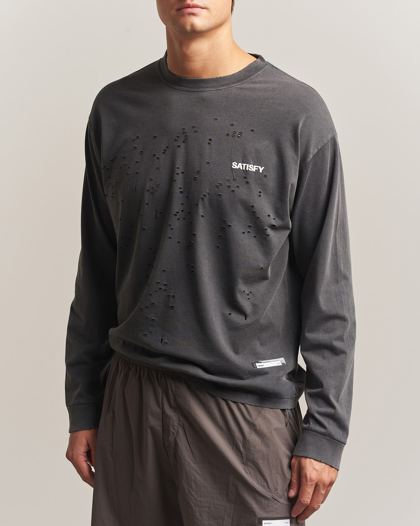 Heren | T-shirts | Satisfy | MothTech Long Sleeve T-Shirt Aged Black