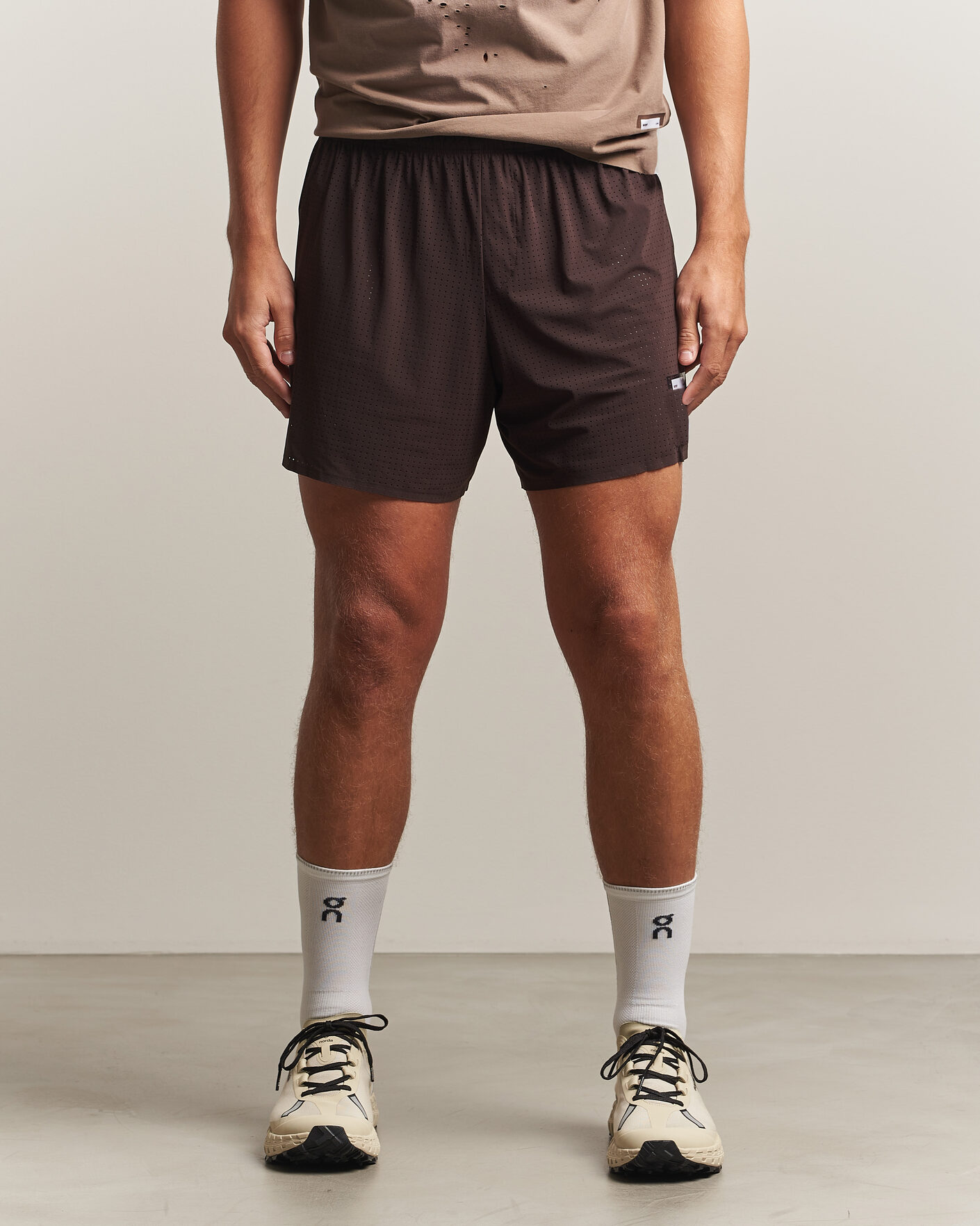 Homme | Shorts | Satisfy | Space-O 5 Inch Shorts Deep Mahogany