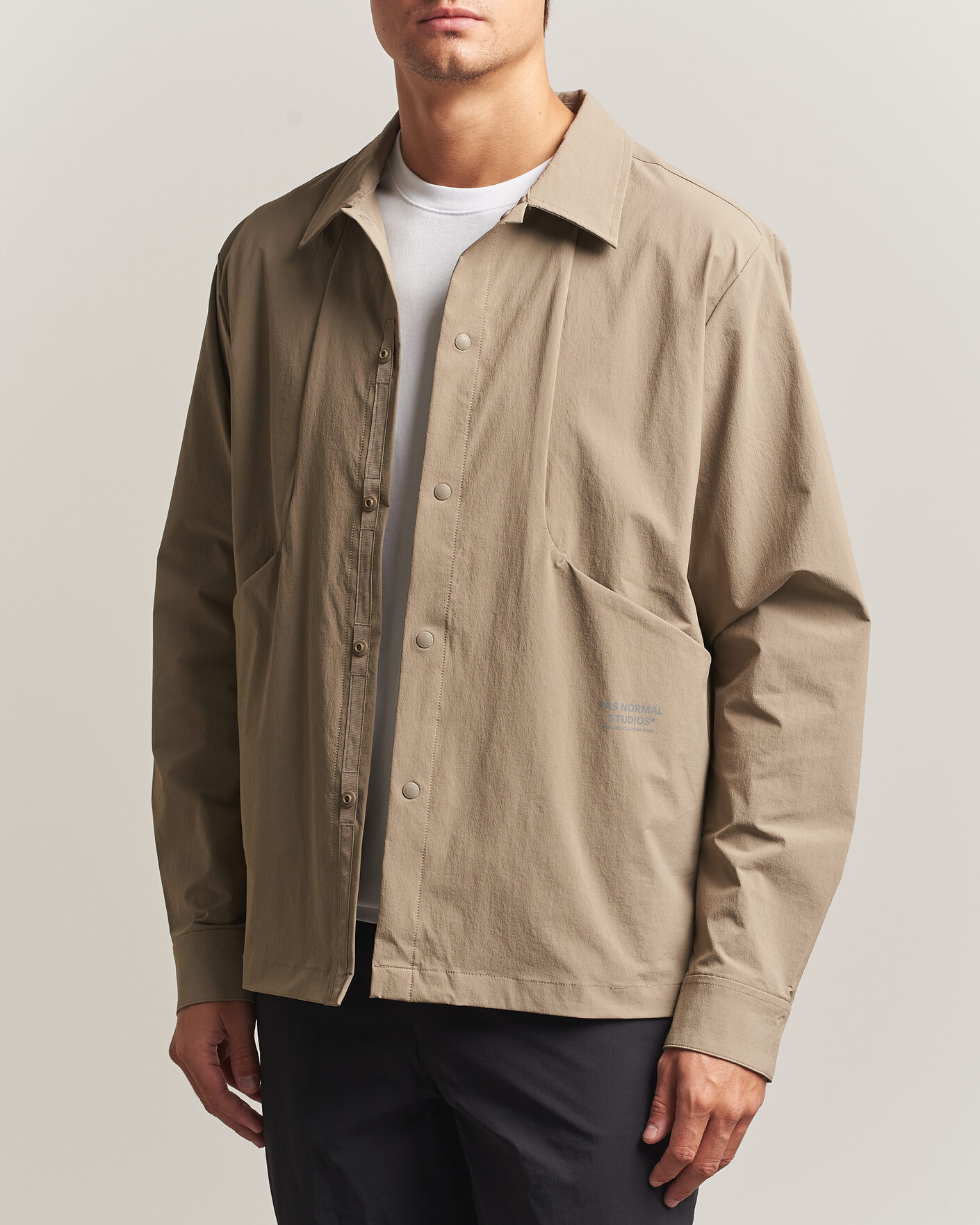 Heren | Overhemden | Pas Normal Studios | Off-Race Tech Shirt Dusty Earth