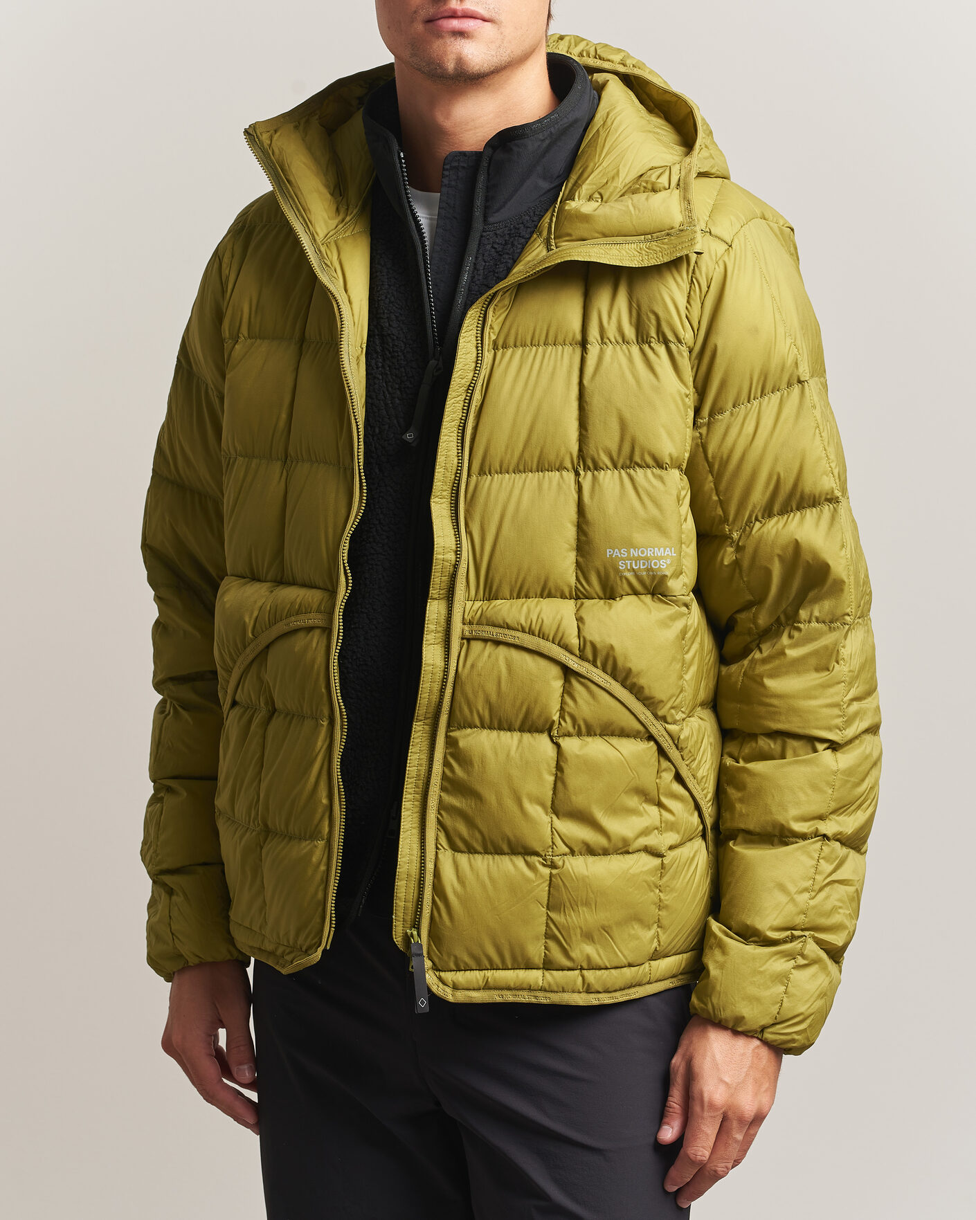 Homme | Manteaux Et Vestes | Pas Normal Studios | Off-Race Down Liner Jacket Dark Lime