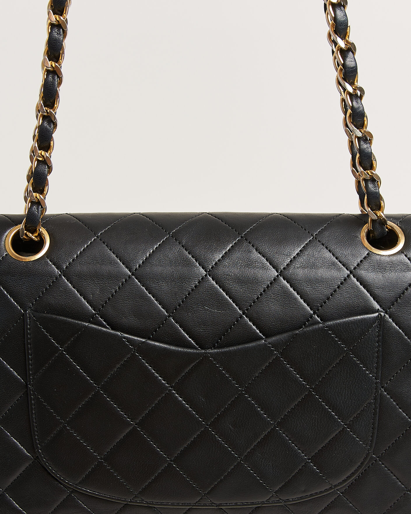 Homme | Pre-Owned & Vintage Bags | Chanel Pre-Owned | Classic Small Double Flap Bag Lambskin Black