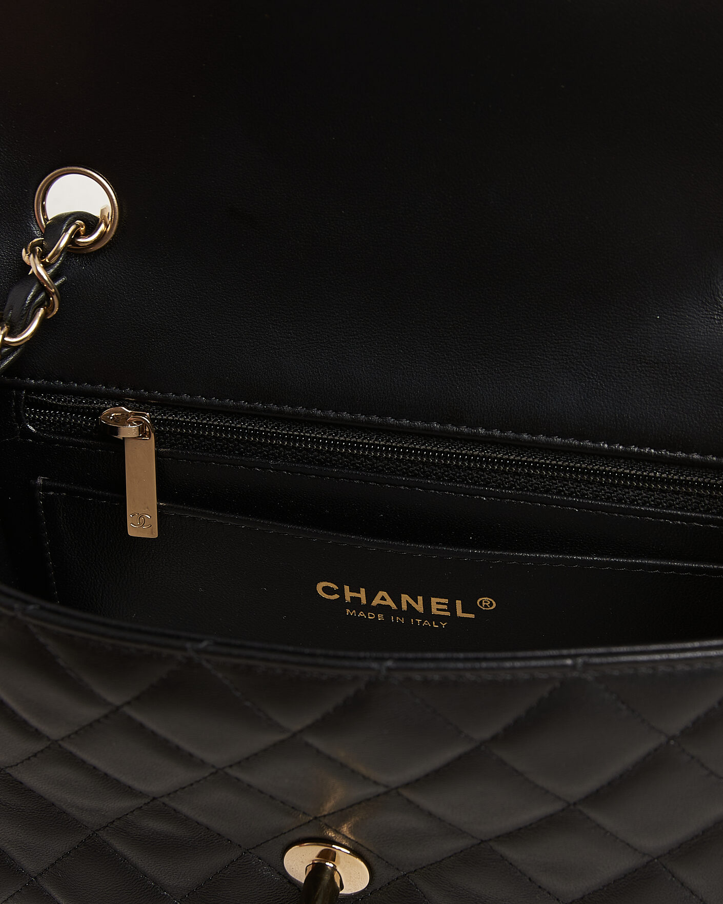 Heren | Pre-Owned & Vintage Bags | Chanel Pre-Owned | Classic Mini Rectangular Single Flap Bag Lambskin Black