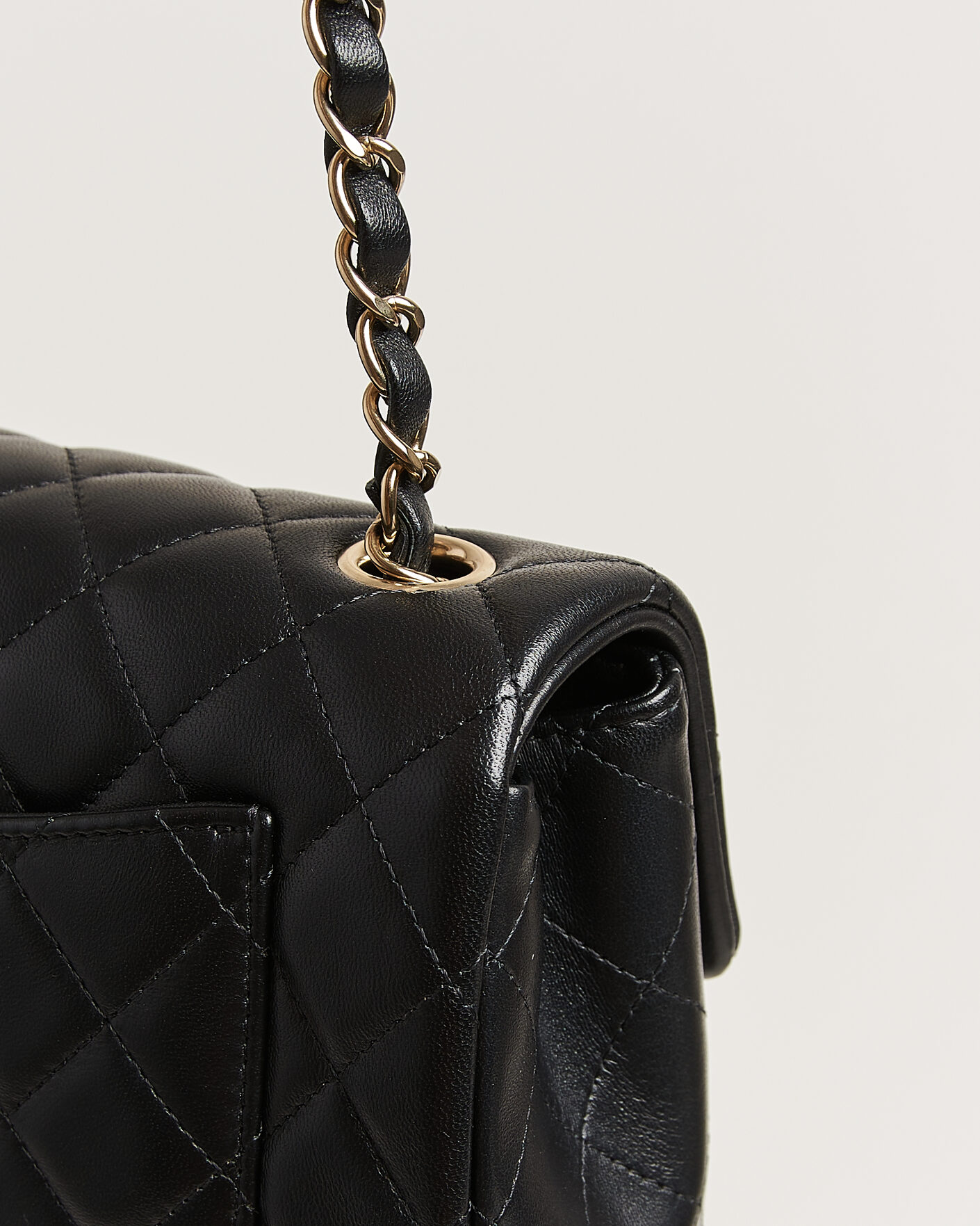 Heren | Pre-Owned & Vintage Bags | Chanel Pre-Owned | Classic Mini Rectangular Single Flap Bag Lambskin Black