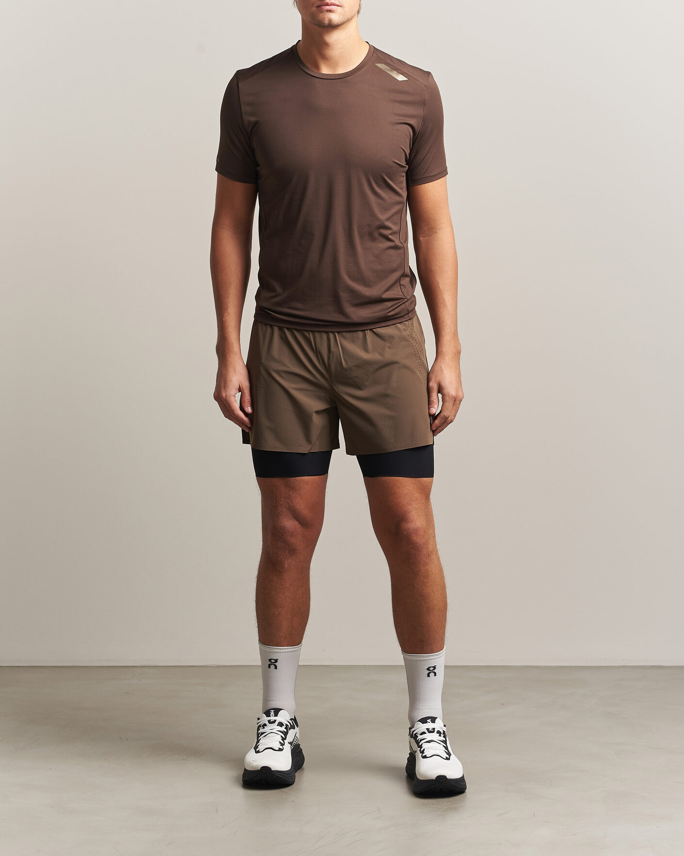 Heren | T-shirts | SOAR Running | Eco Tech T-Shirt Brown