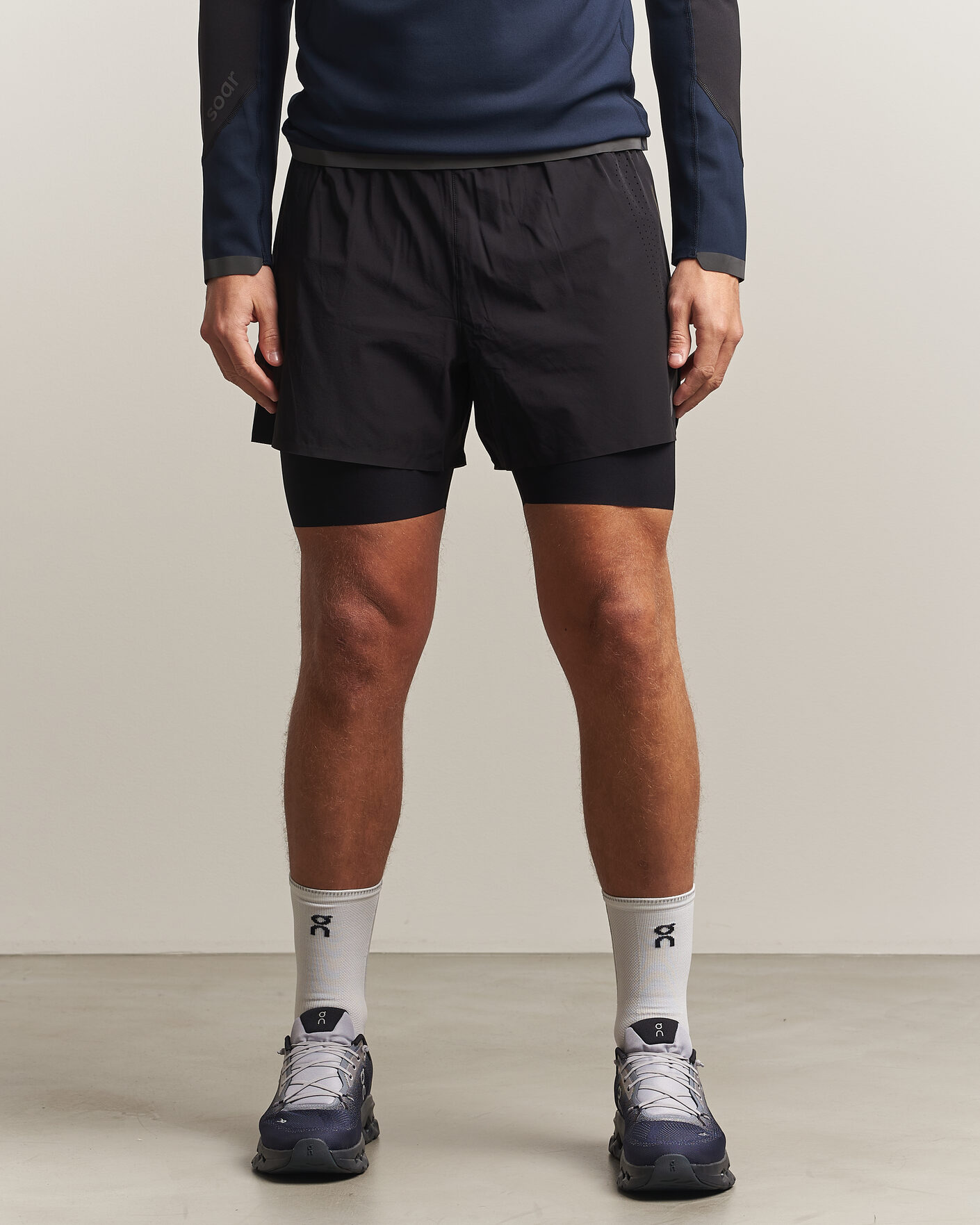 Homme | Shorts | SOAR Running | Dual Run Shorts Black