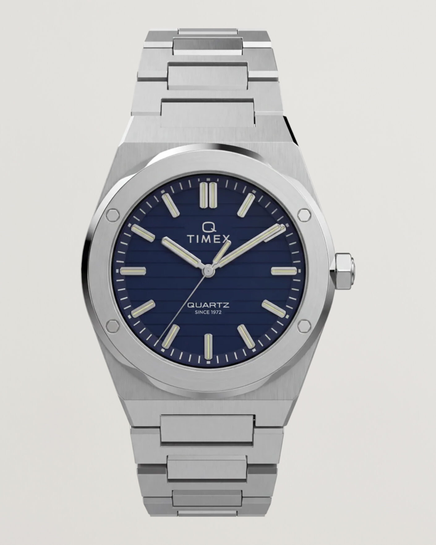 Heren | Timex Q Marbella Quartz Stainless Steel 40,5mm Blue Dial | Timex | Q Marbella Quartz Stainless Steel 40,5mm Blue Dial