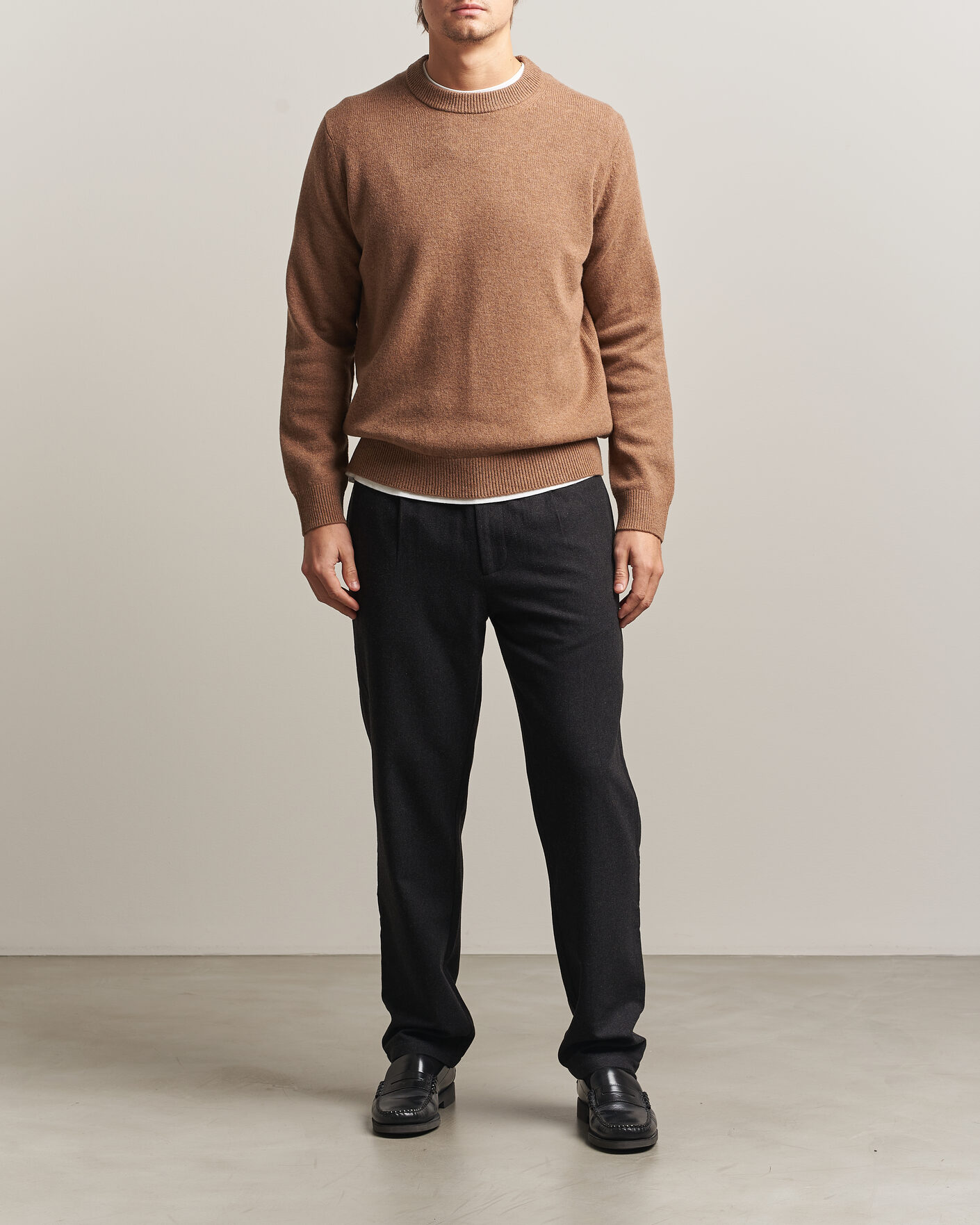 Heren | Truien | Samsøe Samsøe | Isak Knitted Crew Neck Lead Gray