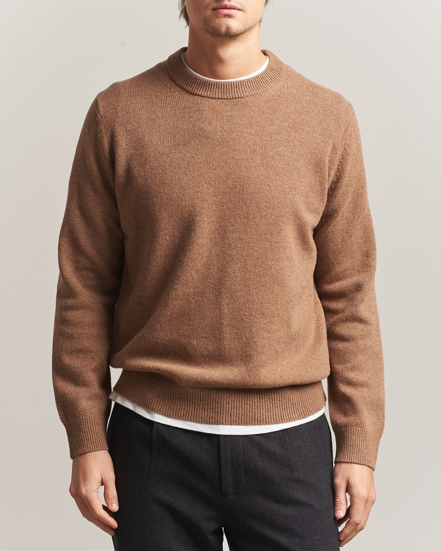 Heren | Truien | Samsøe Samsøe | Isak Knitted Crew Neck Lead Gray