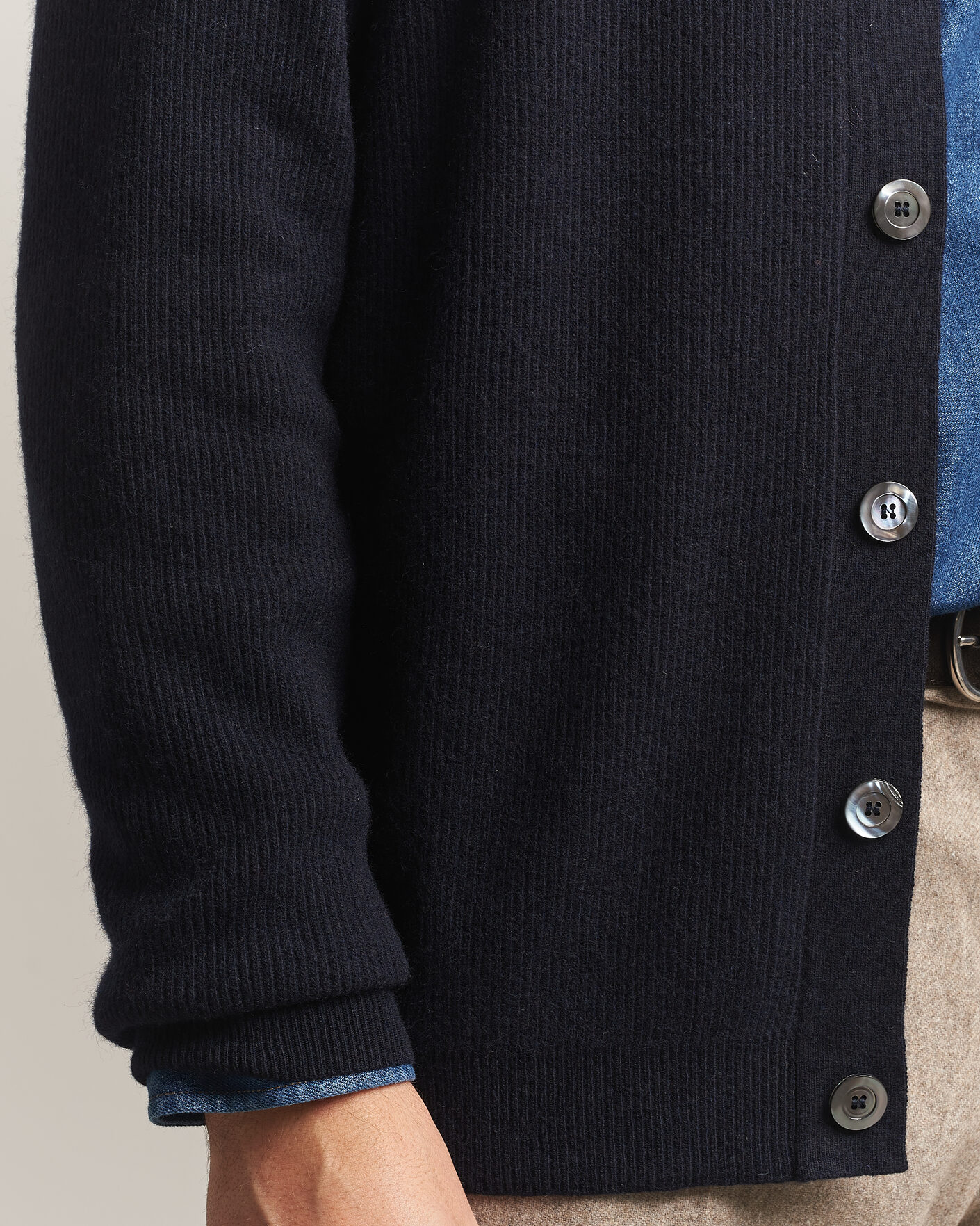 Heren | Truien | Oscar Jacobson | Federico Wool/Cashmere Cardigan Navy