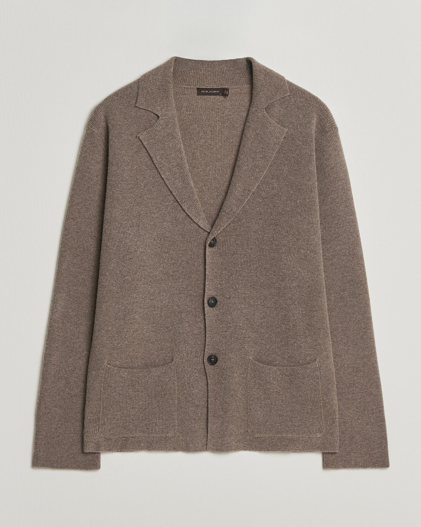Heren | Blazers | Oscar Jacobson | Antonio Knitted Blazer Taupe