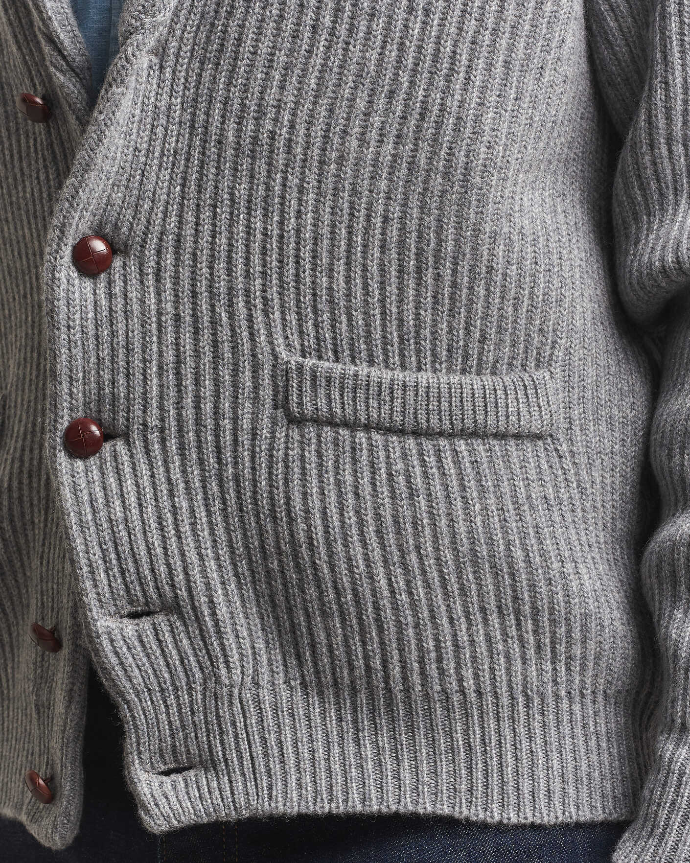 Homme | Pulls Et Tricots | William Lockie | Windsor Cashmere Shawl Cardigan Flannel Grey