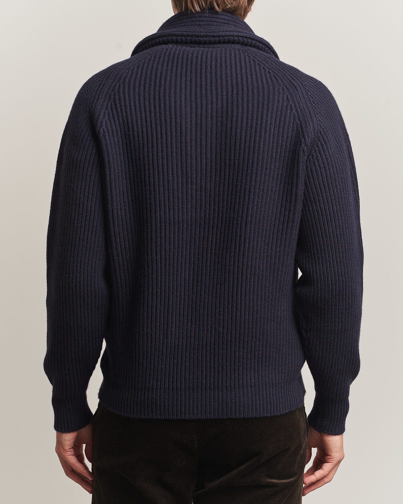 Heren | Truien | William Lockie | Windsor Cashmere Shawl Cardigan Navy