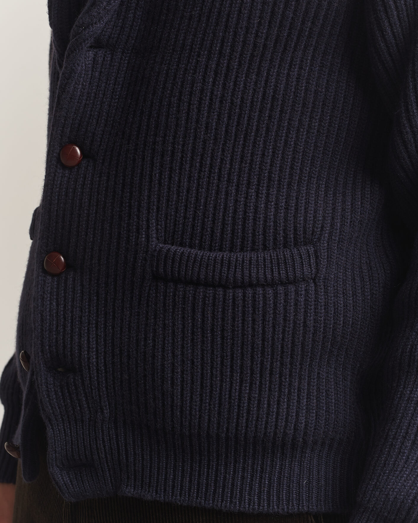 Heren | Truien | William Lockie | Windsor Cashmere Shawl Cardigan Navy