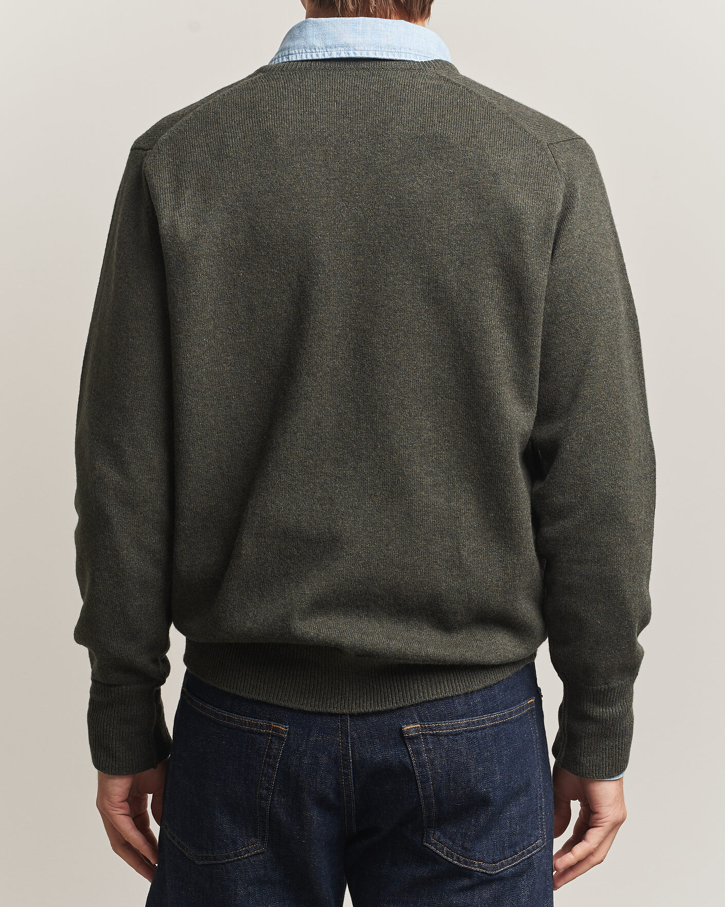 Homme | Pulls Et Tricots | William Lockie | Rob Lambswool V-Neck Seaweed