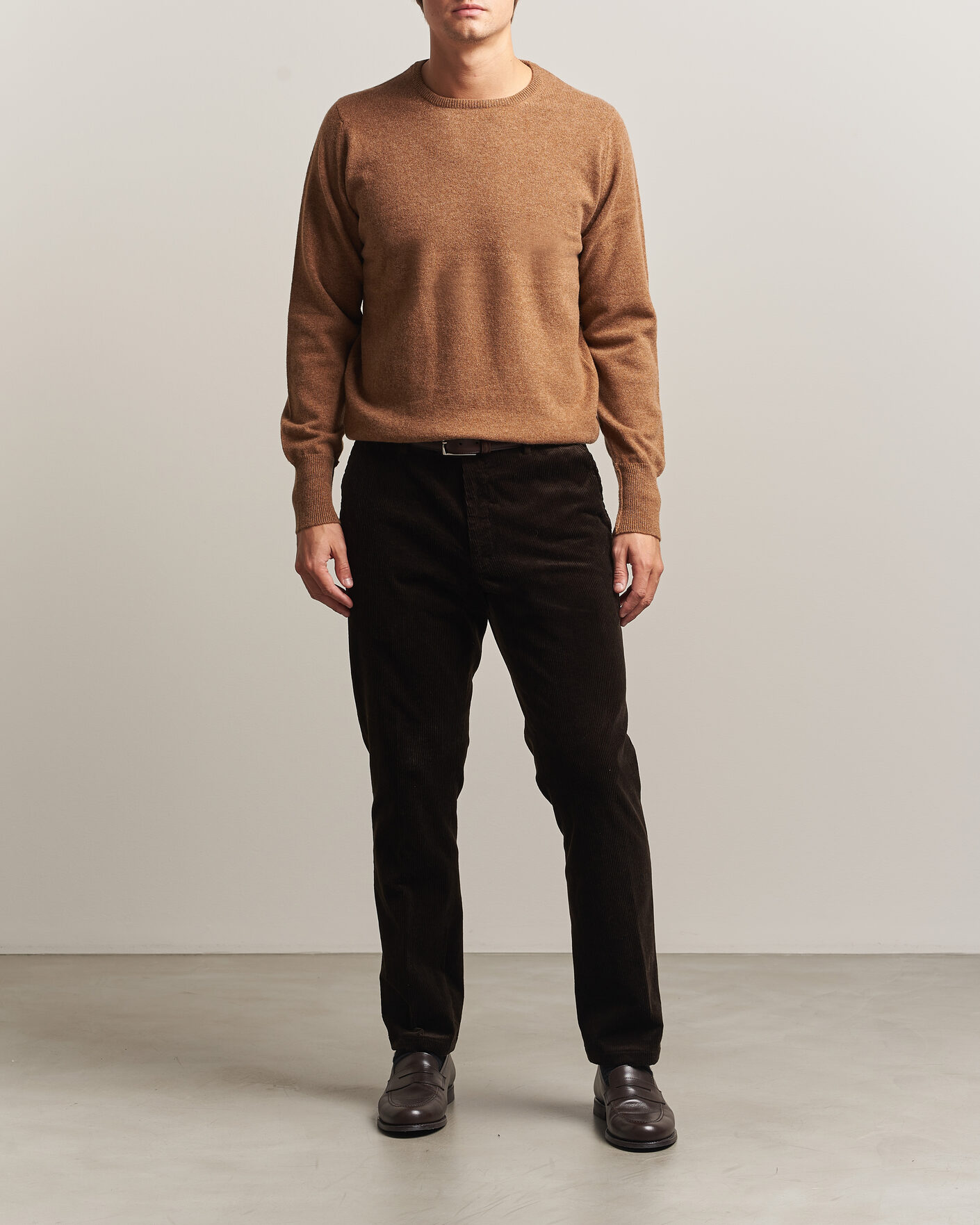 Homme | Pulls Et Tricots | William Lockie | Rob Lambswool Crewneck Driftwood