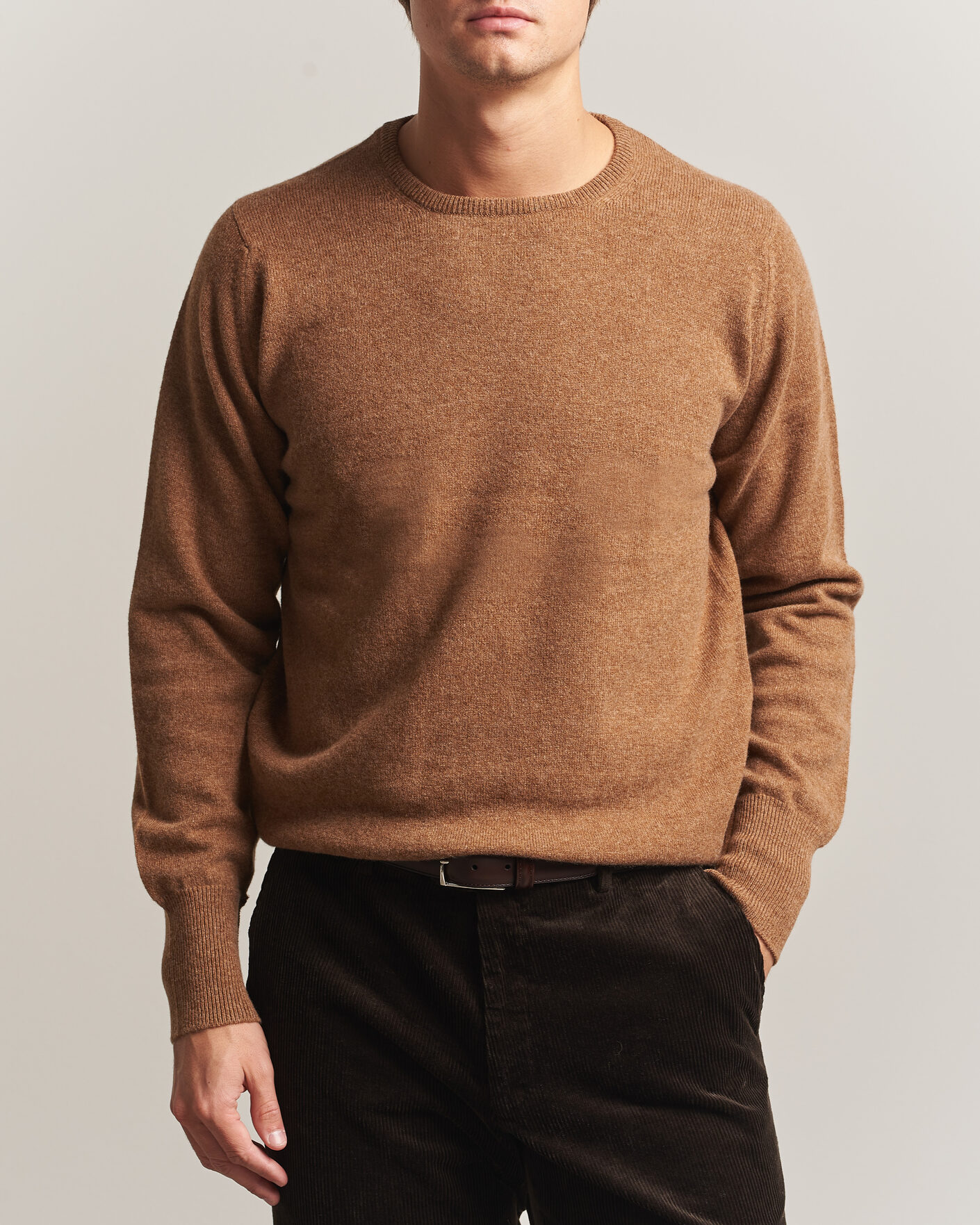 Homme | Pulls Et Tricots | William Lockie | Rob Lambswool Crewneck Driftwood