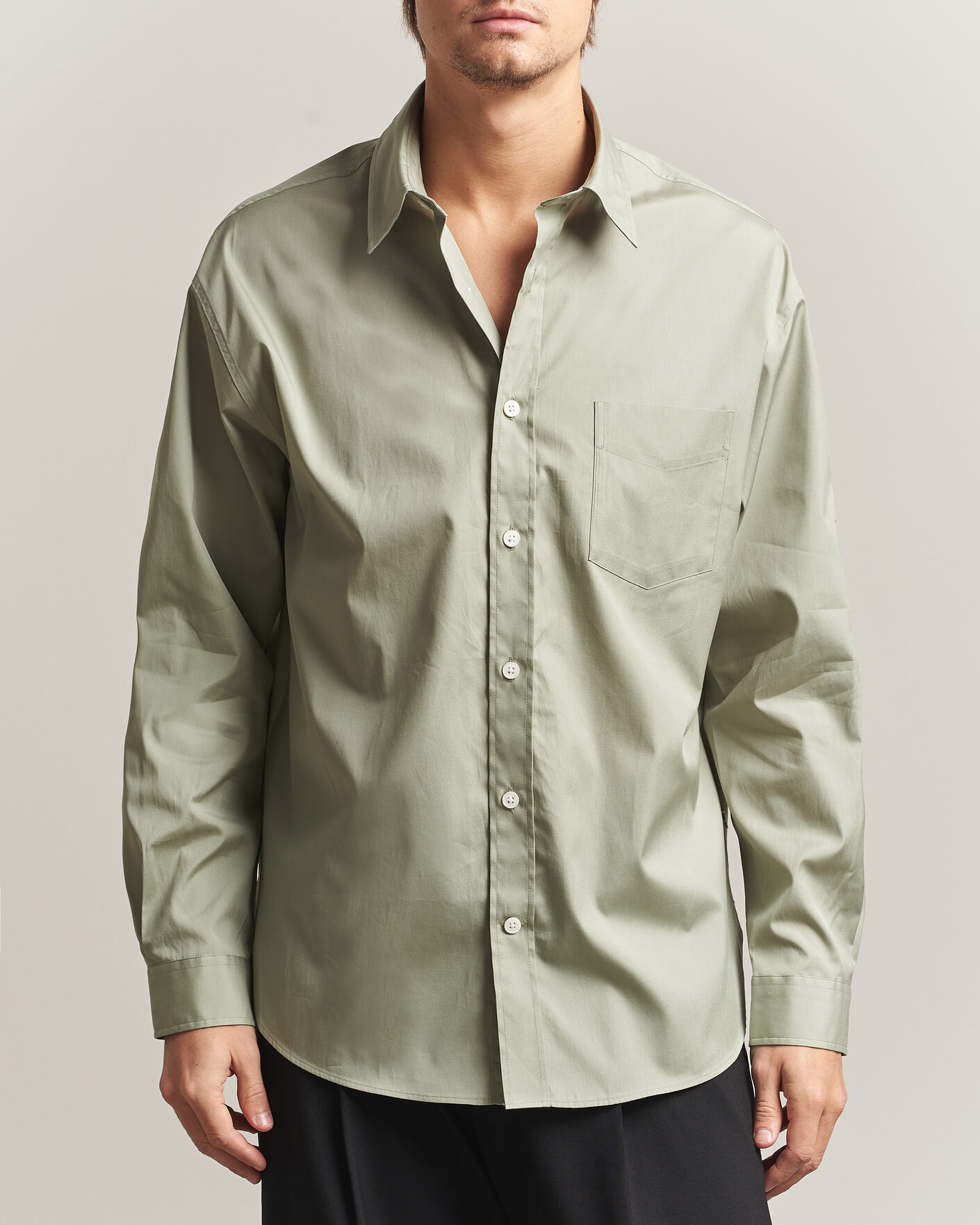 Heren | Overhemden | NN07 | Skyler Relaxed Fit Supima Cotton Shirt Pale Green