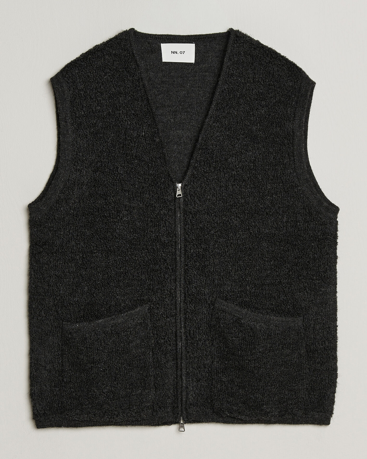Heren | Gilets | NN07 | Mads Wool Fleece Vest Antracite Melange